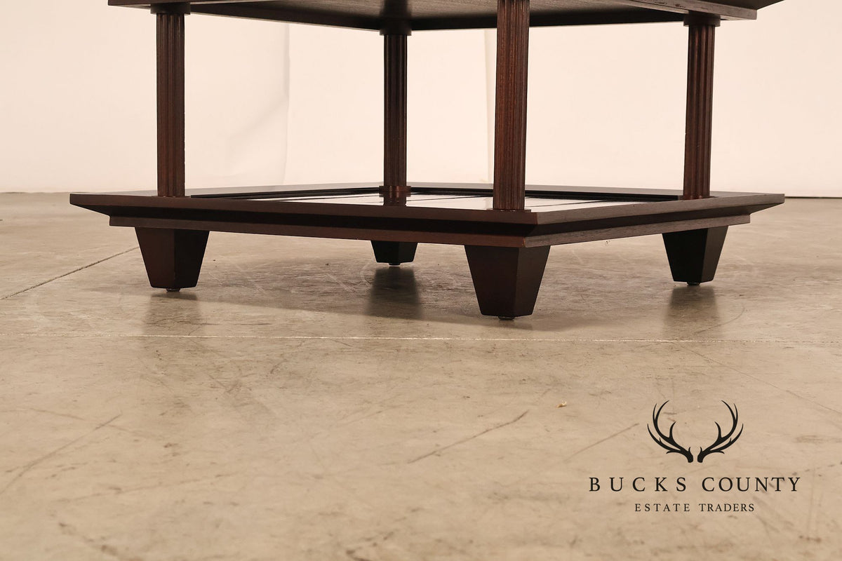 Baker Furniture Barbara Barry Collection Three Tier Mahogany Side Table
