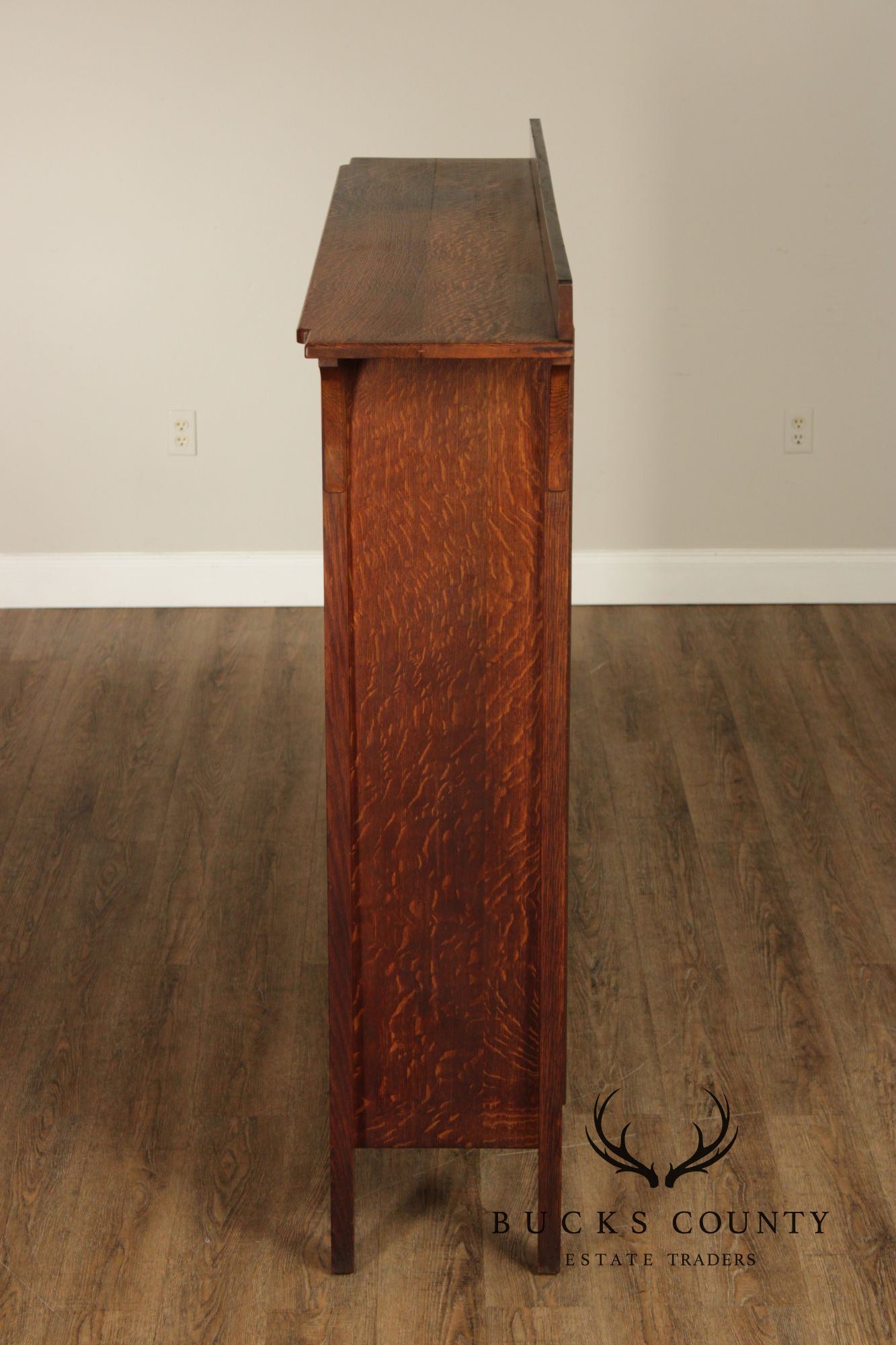 Limbert Antique Mission Oak Three Door Bookcase