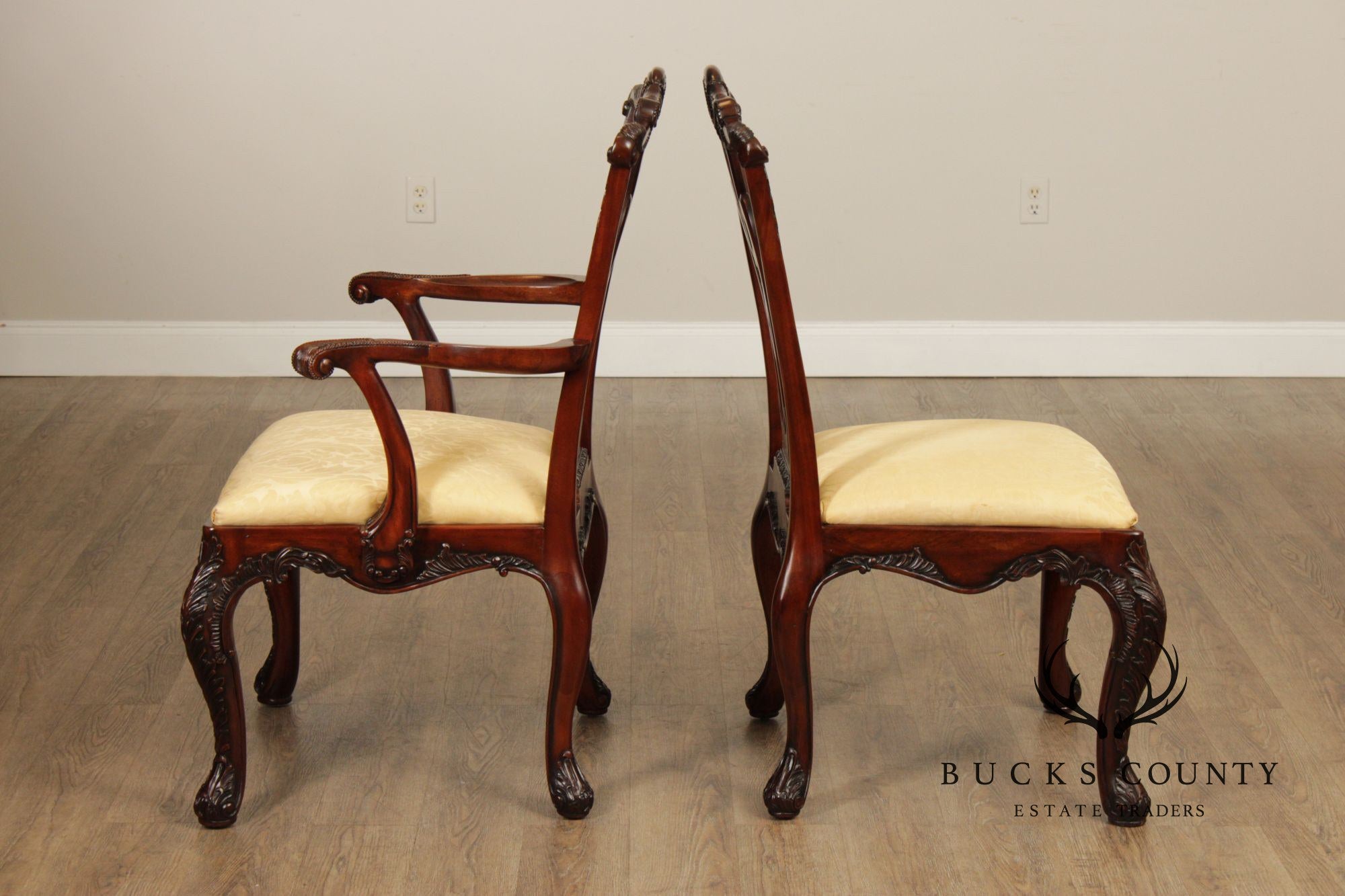 Henredon Natchez Collection Georgian Style Set of Ten Mahogany Dining Chairs
