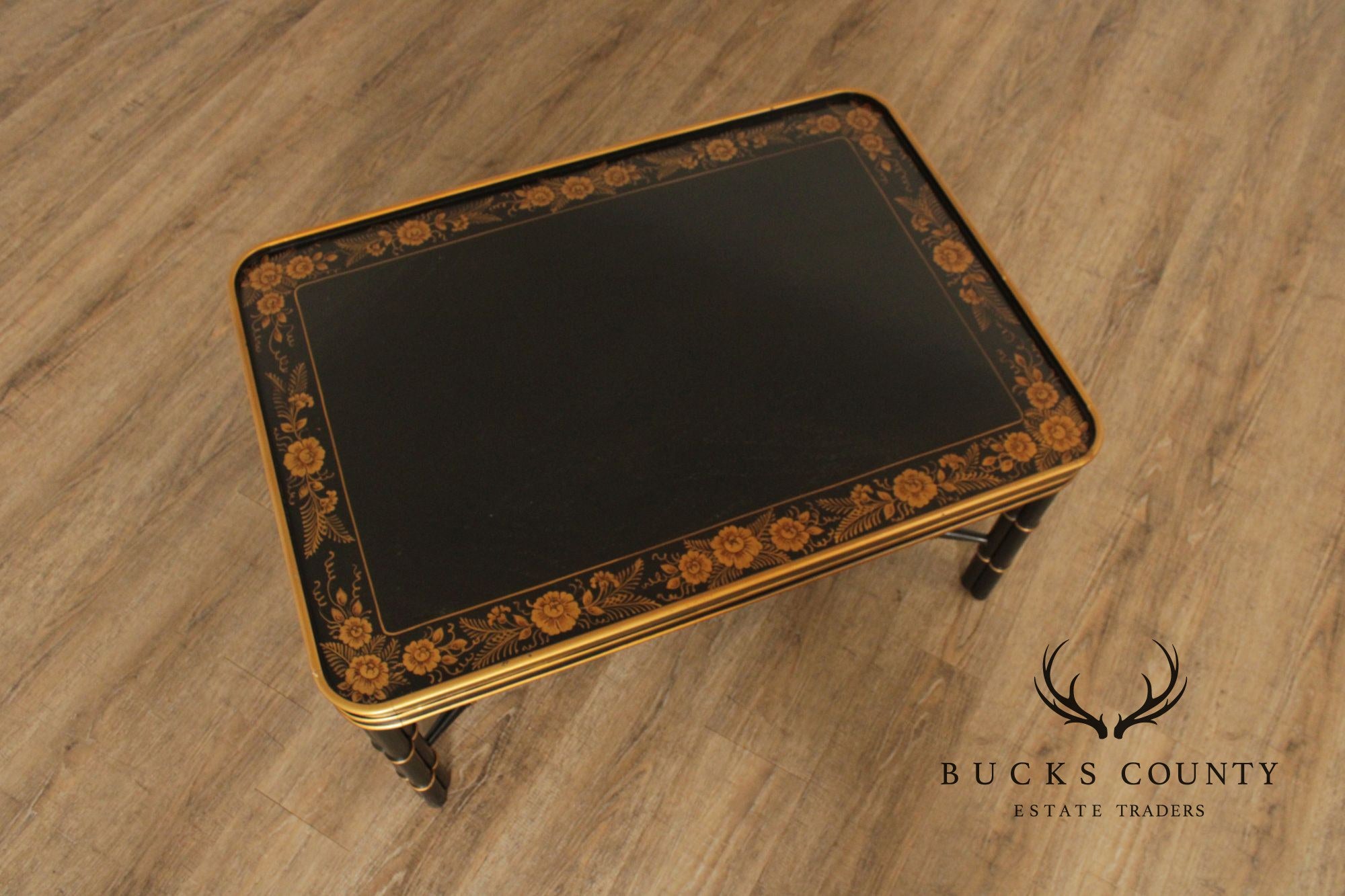 Wellington Hall Chinoiserie Decorated Faux Bamboo Coffee Table