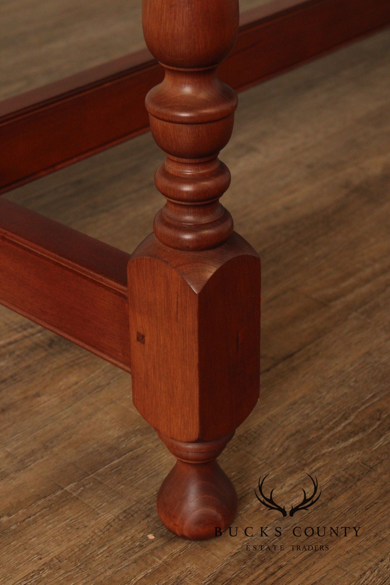J.L. Treharn Custom Cherry Farmhouse Extendable Dining Table