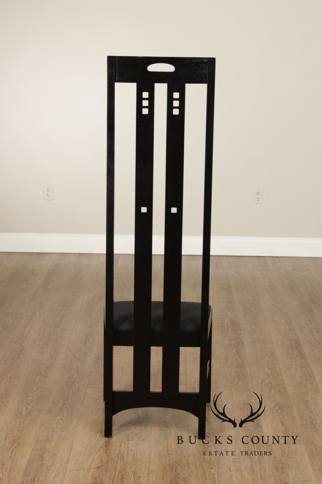 Cassina Ebonized 'Ingram' Tall Side Chair After Charles Rennie Mackintosh