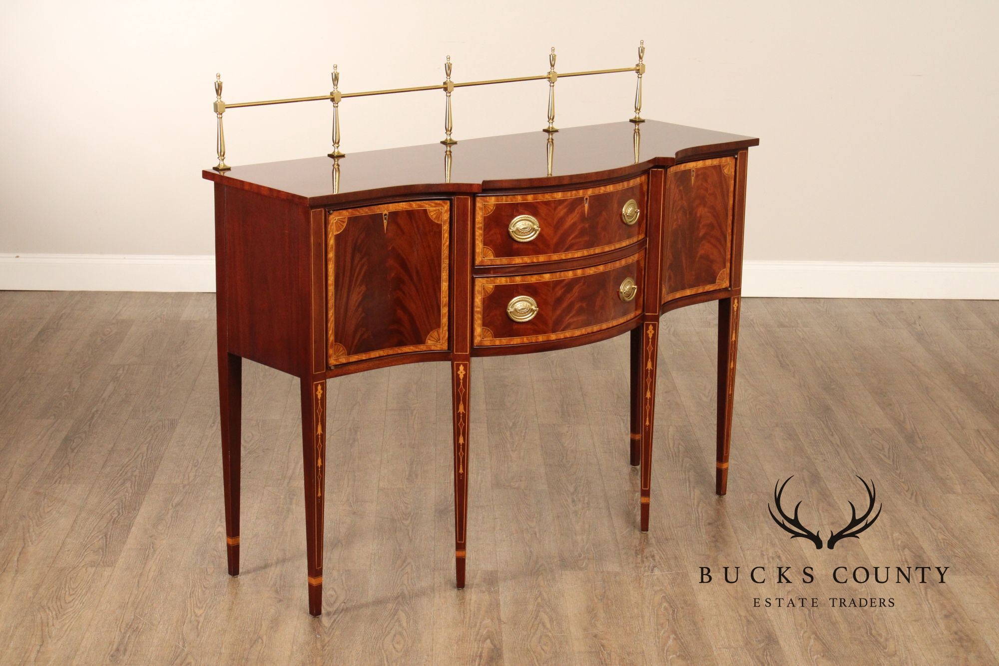 Councill Hepplewhite Style Inlaid Mahogany Sideboard