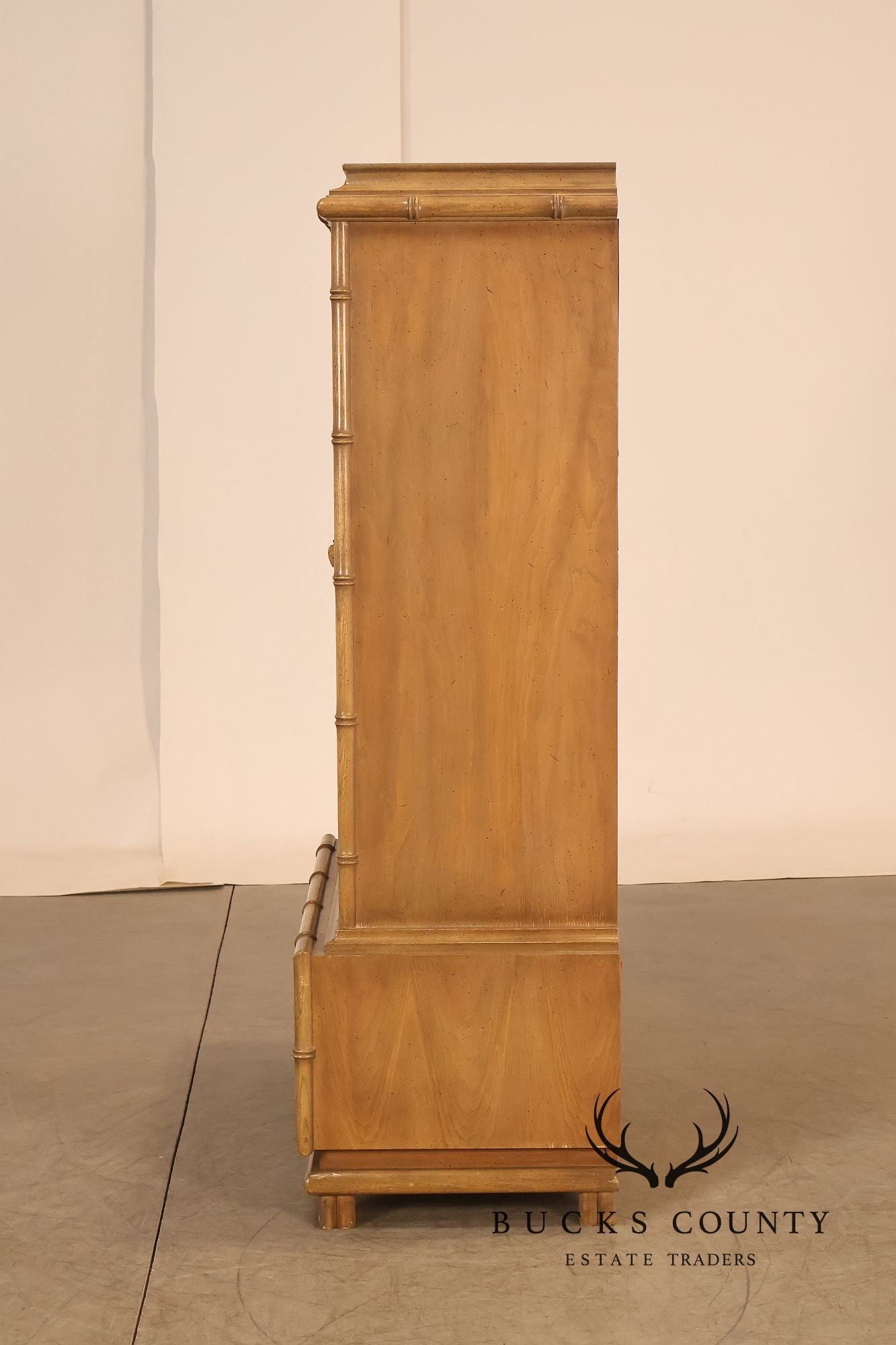 American Of Martinsville Faux Bamboo Tall Gentleman's Chest Armoire