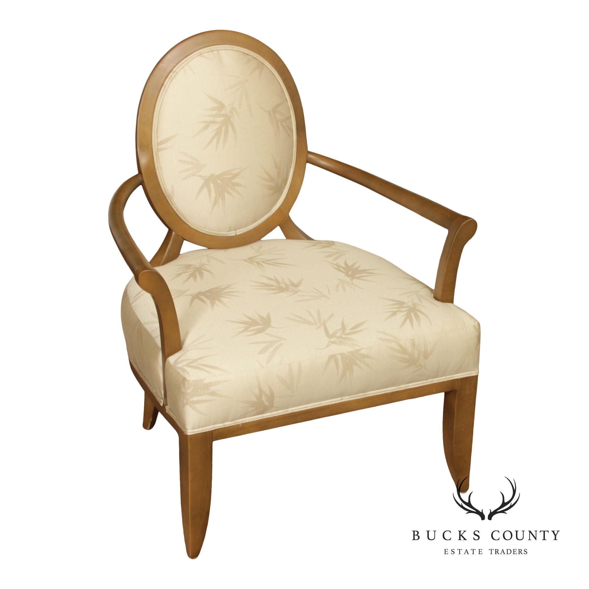 Precedent Modern Art Deco Style Giltwood Lounge Chair