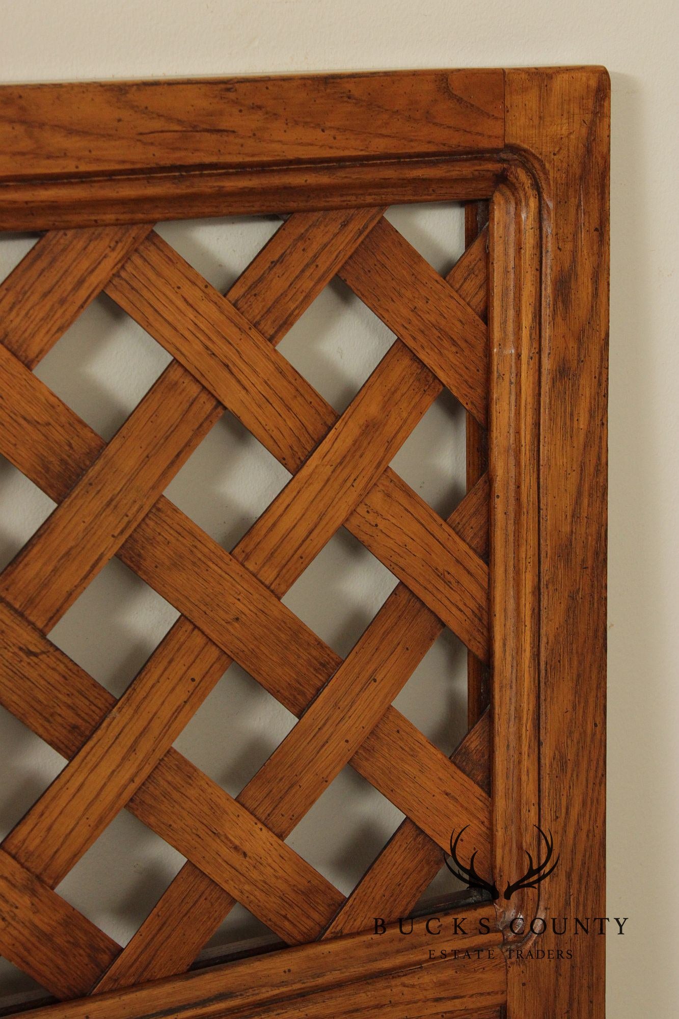 Henredon Artefacts Oak Lattice King Size Headboard