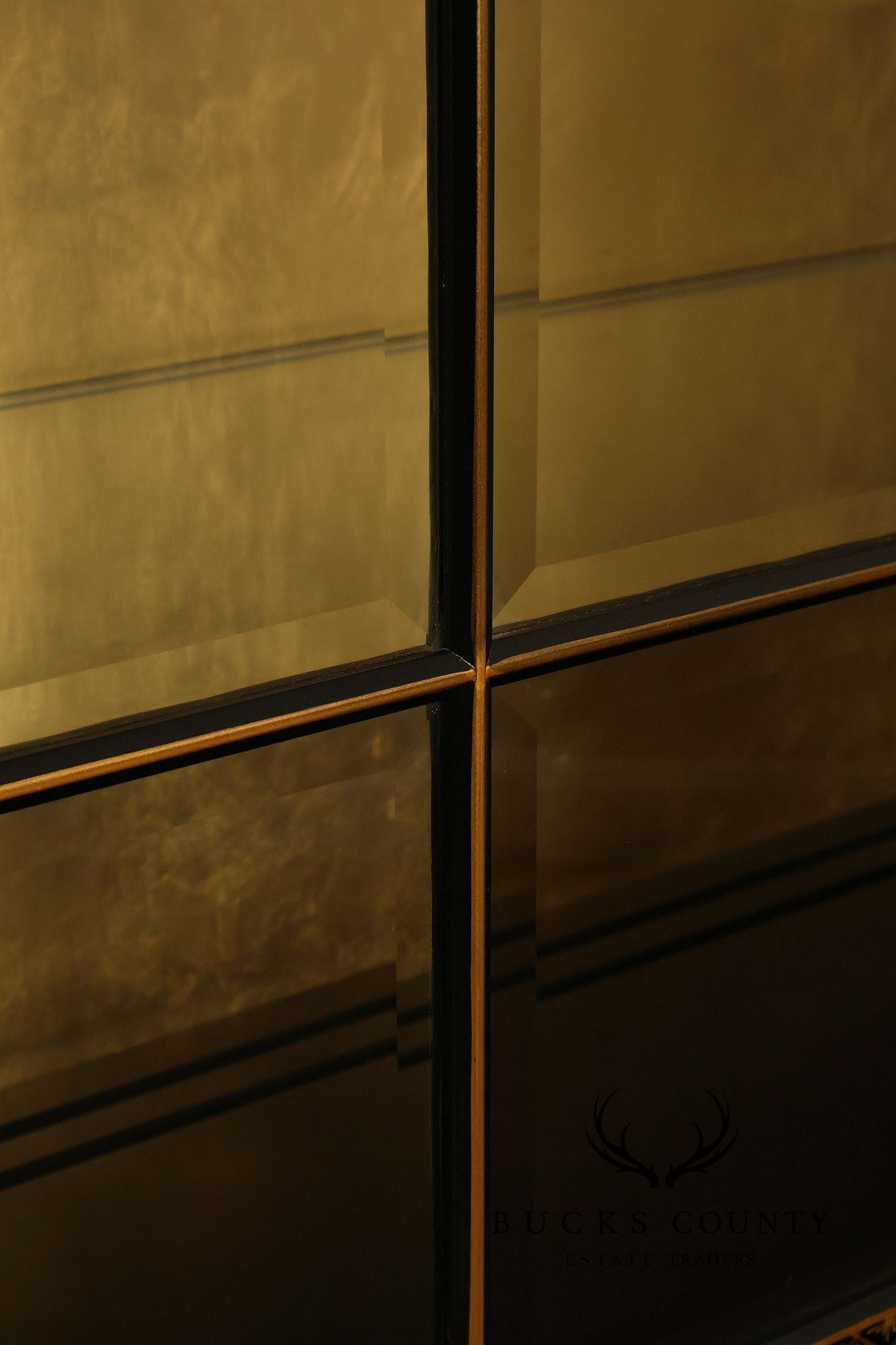 Union National Chinoiserie Hand Painted China Display Cabinet