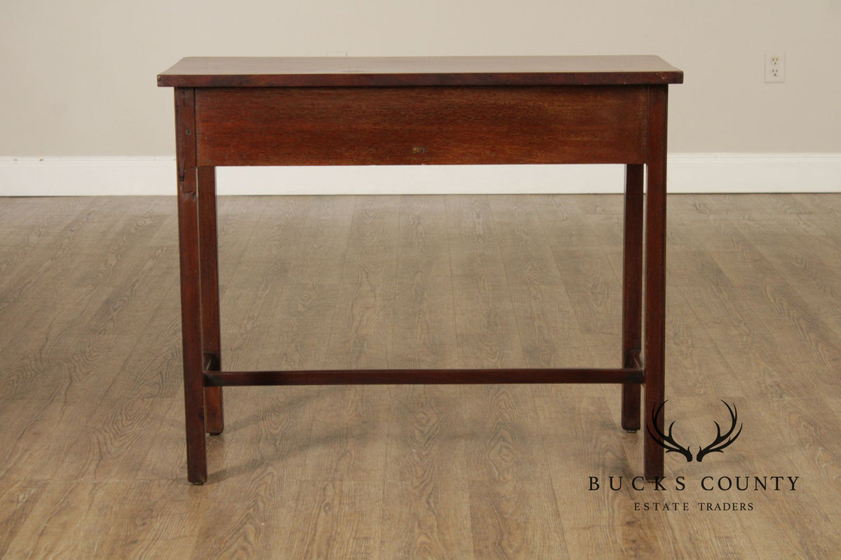 Antique Mahogany Two-Drawer Console Table