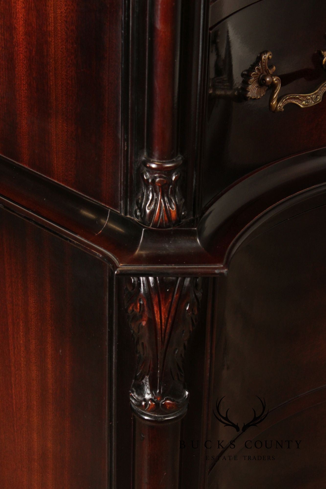 Vintage 1940s Mahogany Tall Chest