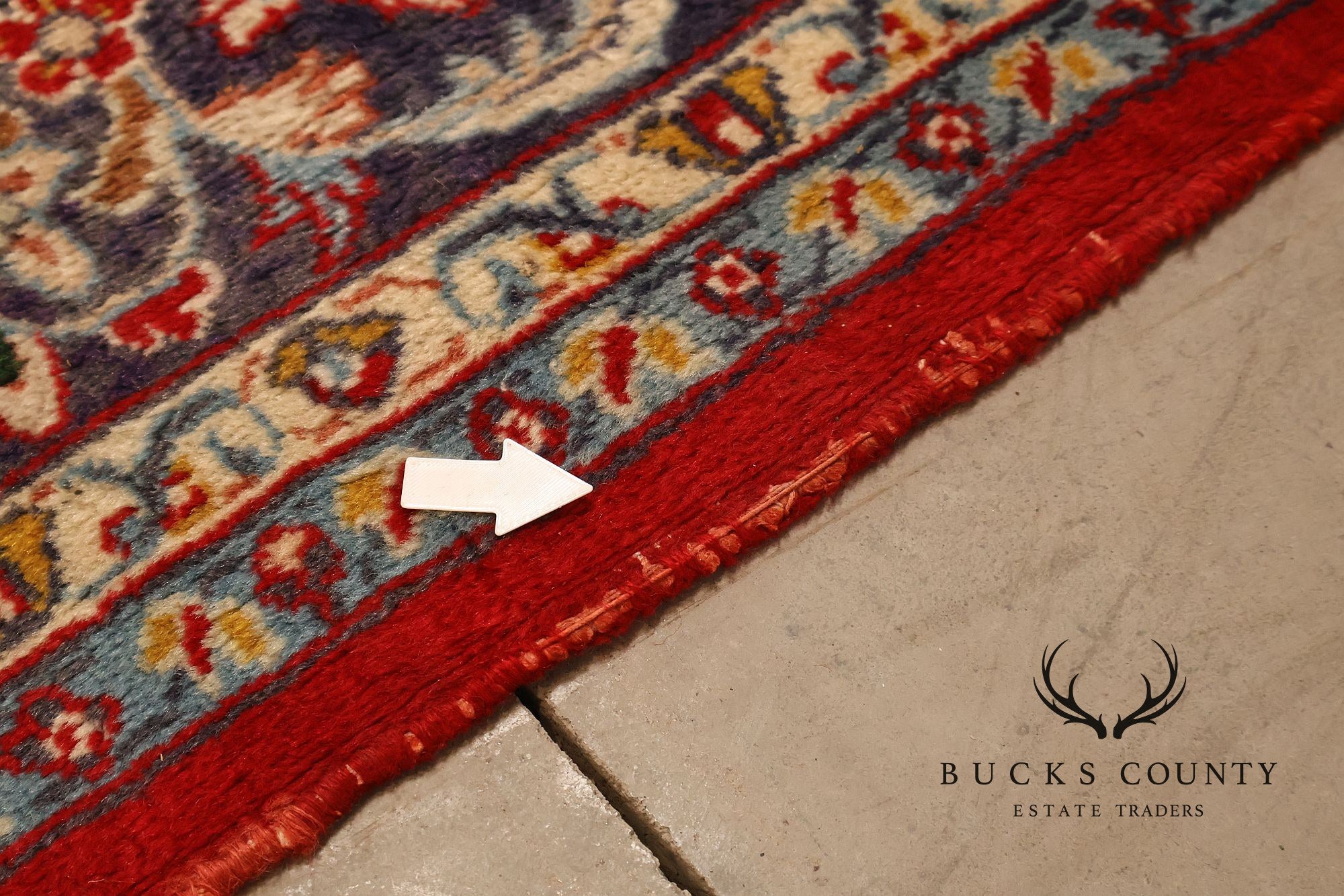 Hand Knotted Persian Style Vintage Wool Area Rug Red Field Floral Medallion