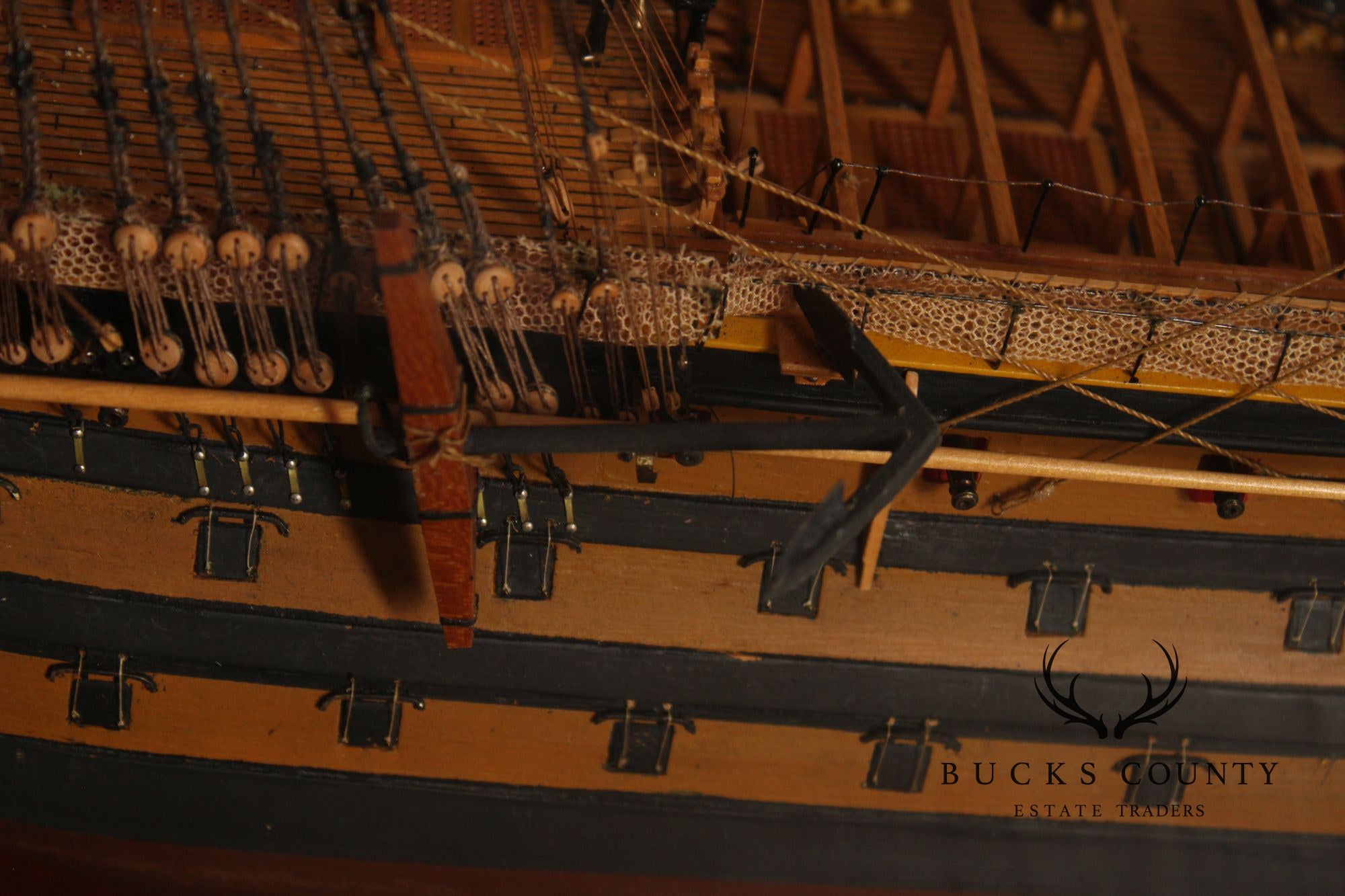 Model Ship 'HMS Victory' In Wooden Display Case