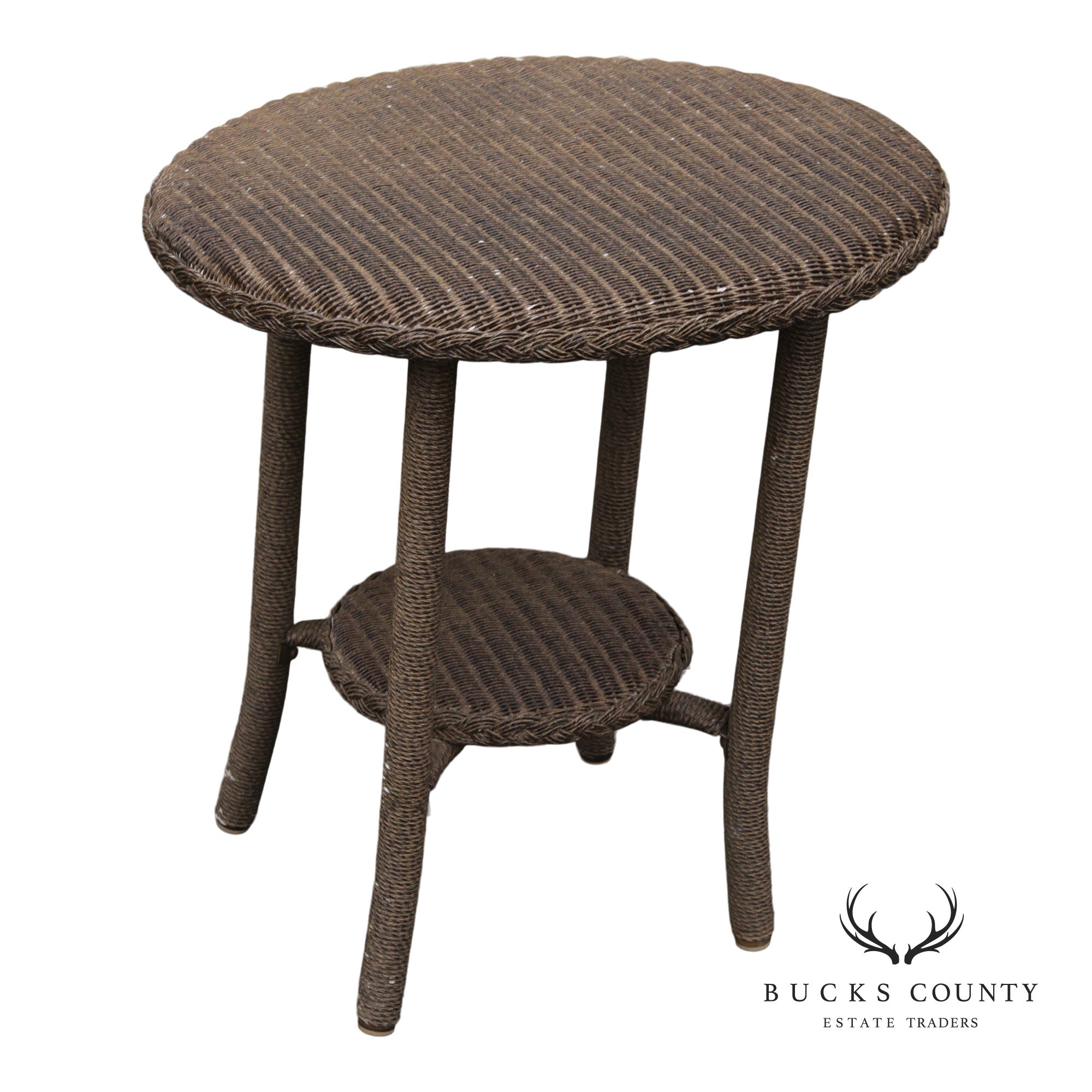 Lloyd Loom Outdoor Patio Wicker Side Table