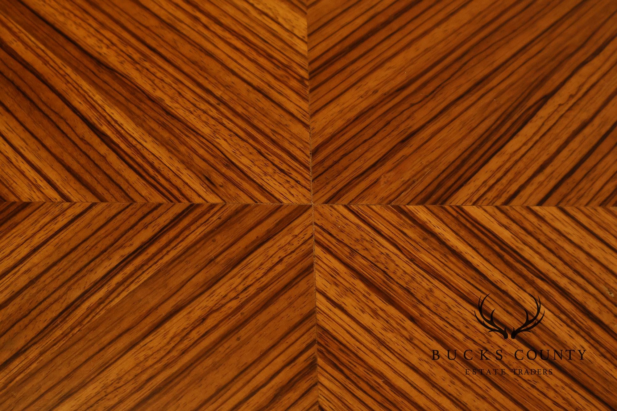 William Switzer Louis XV Zebrawood Bureau Plat Writing Desk