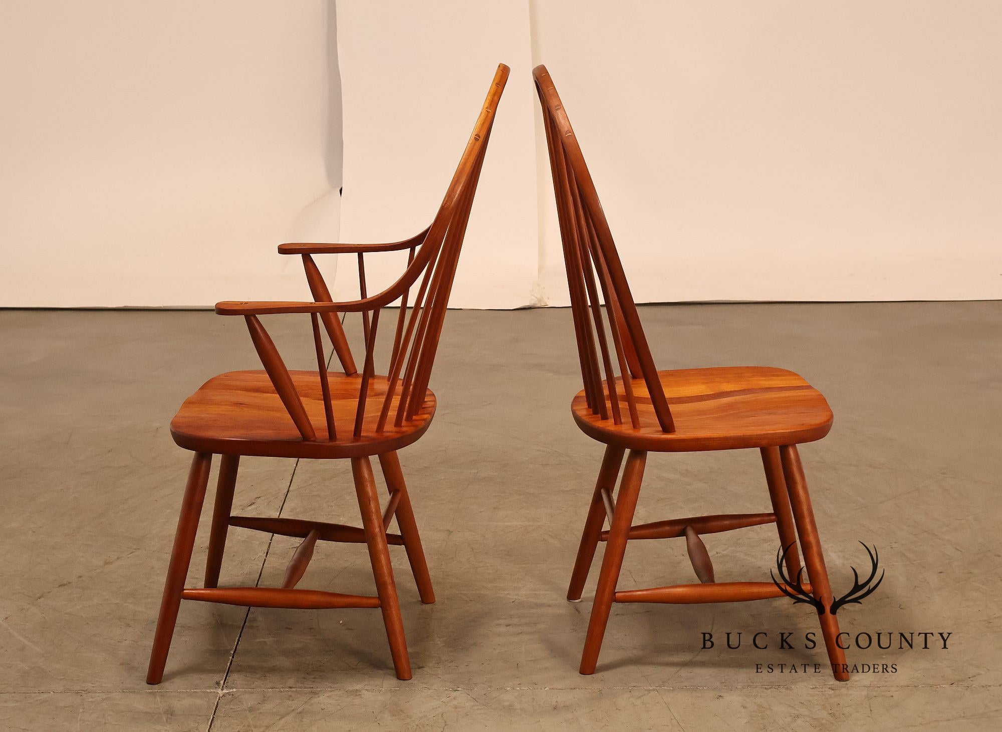 Martin’s Inc Windsor Style Set of 6 Cherry Dining Chairs