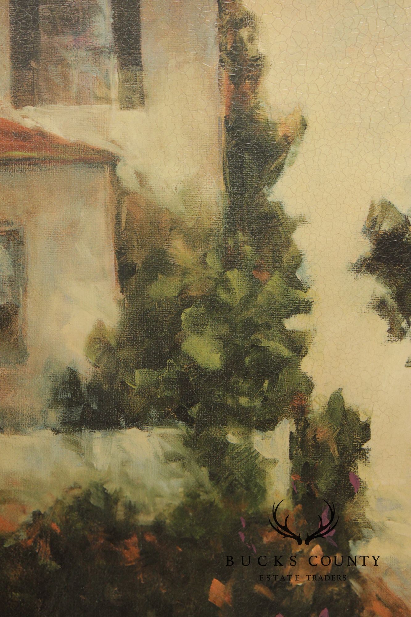 Barbara Applegate Impressionist Style Framed Print on Board, 'On Sea Street'