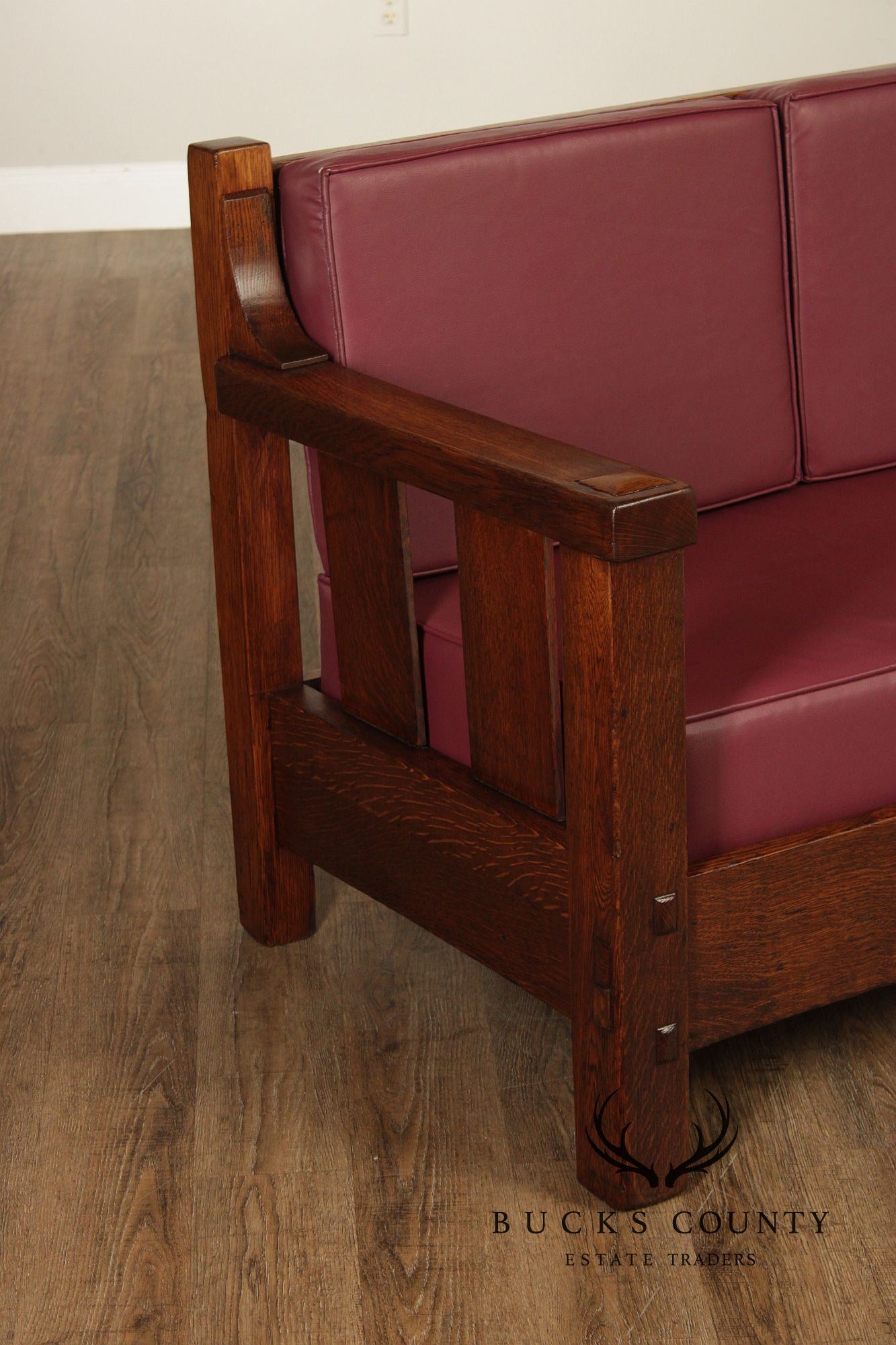 Lifetime Furniture Antique Mission Oak Sofa Settle