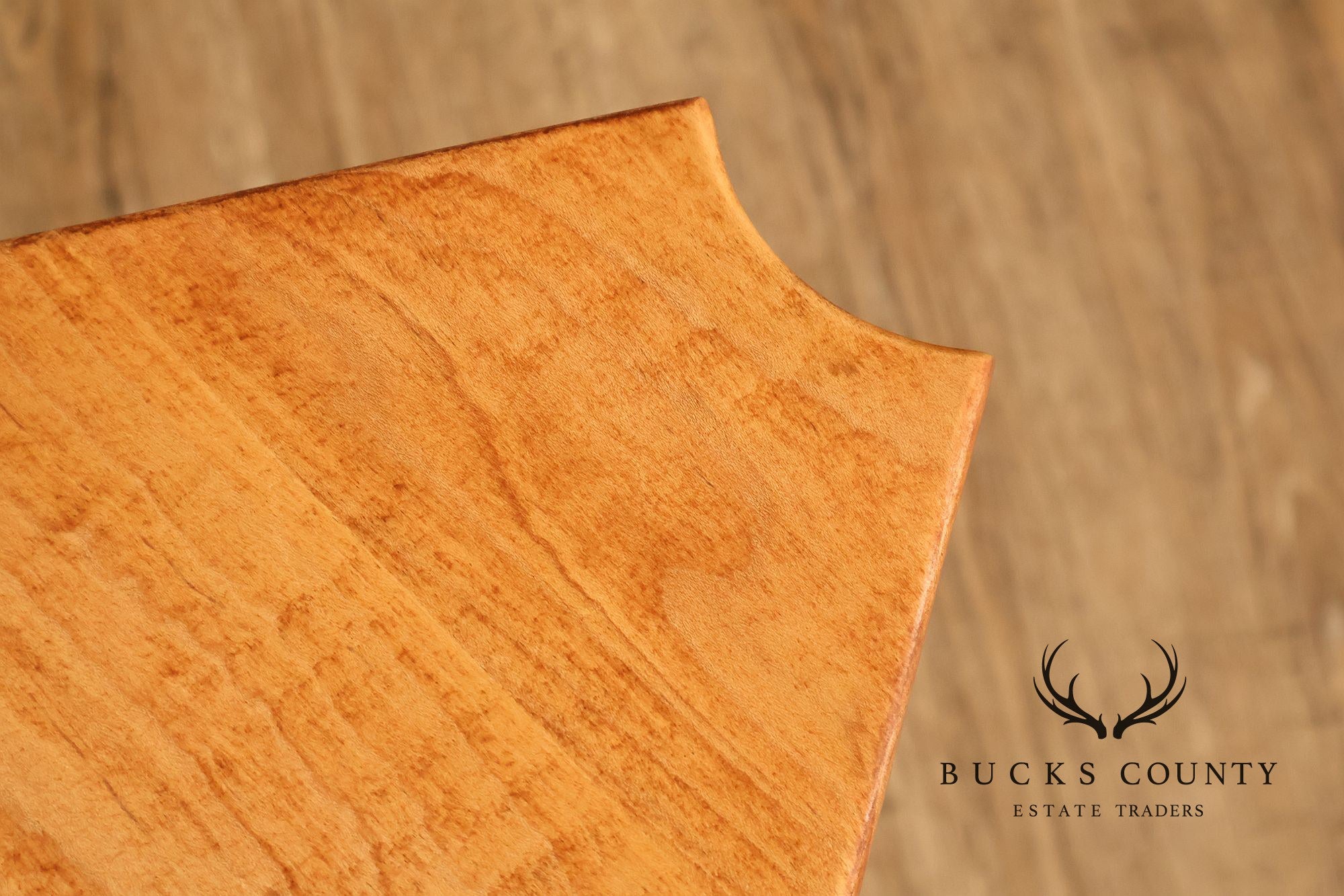 River Bend Ltd. Tiger Maple Triangular Side Table
