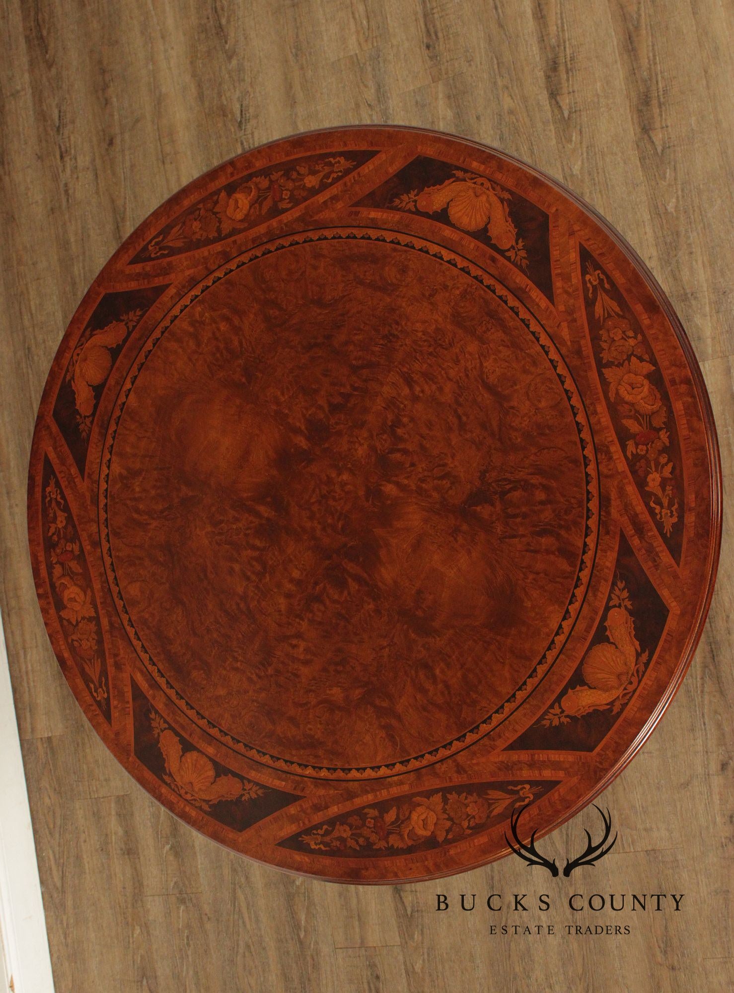 Rho Mobili D’Epoca Italian Empire Style Inlaid Mahogany Center Table