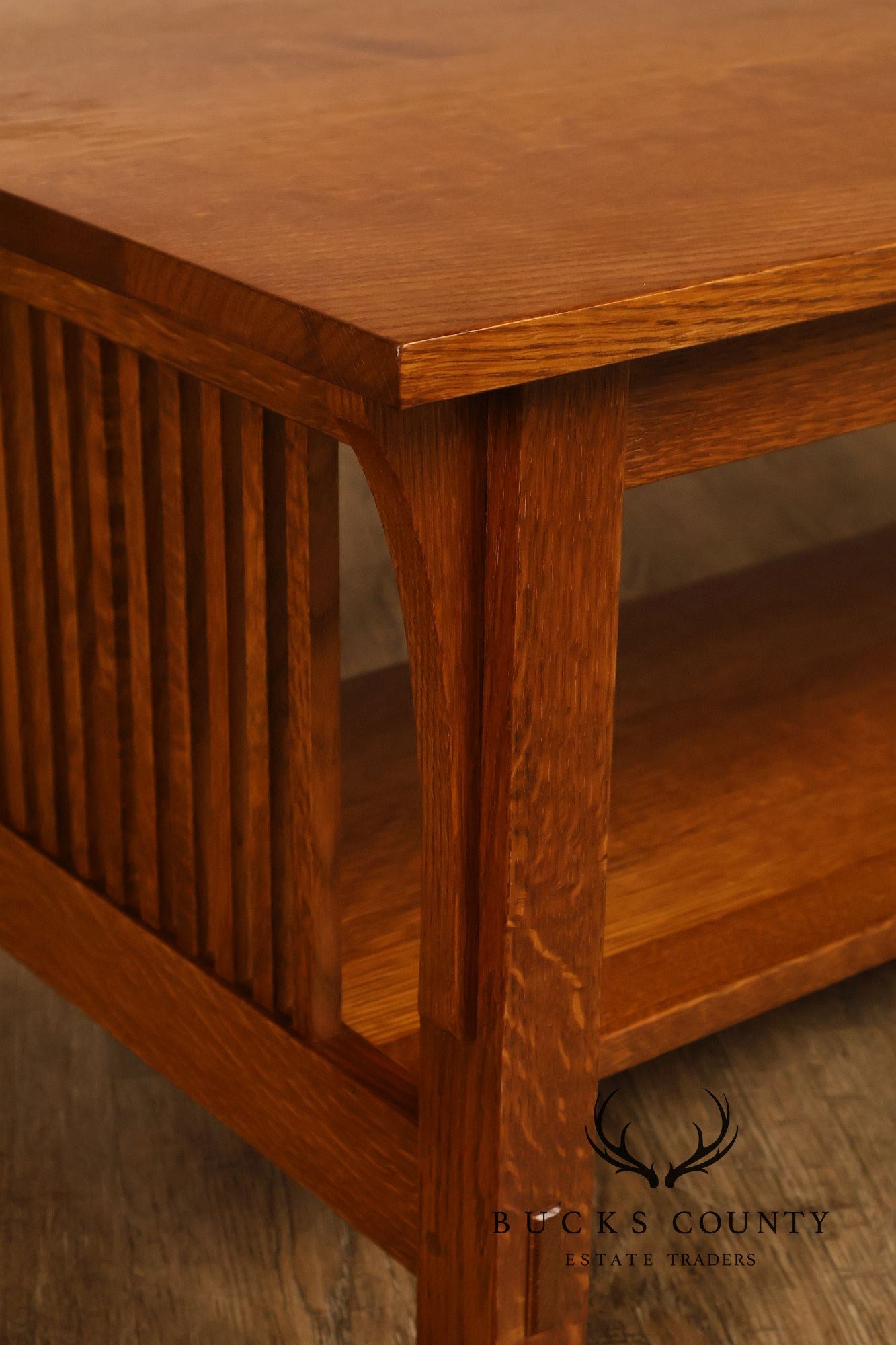 Stickley Mission Collection Oak Spindle Coffee Table