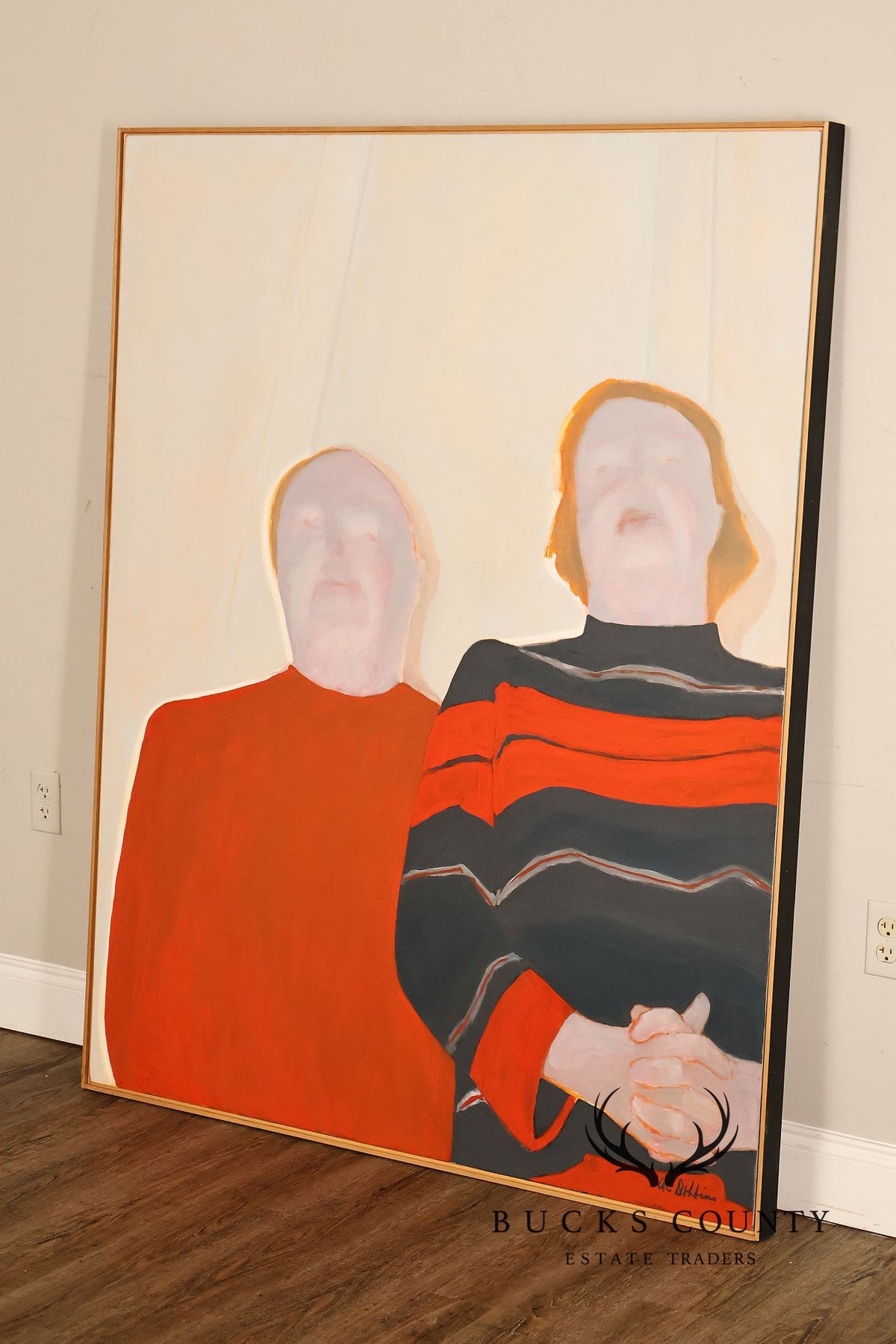 Anne Cooper Dobbins Oil Painting, Midwestern Couple