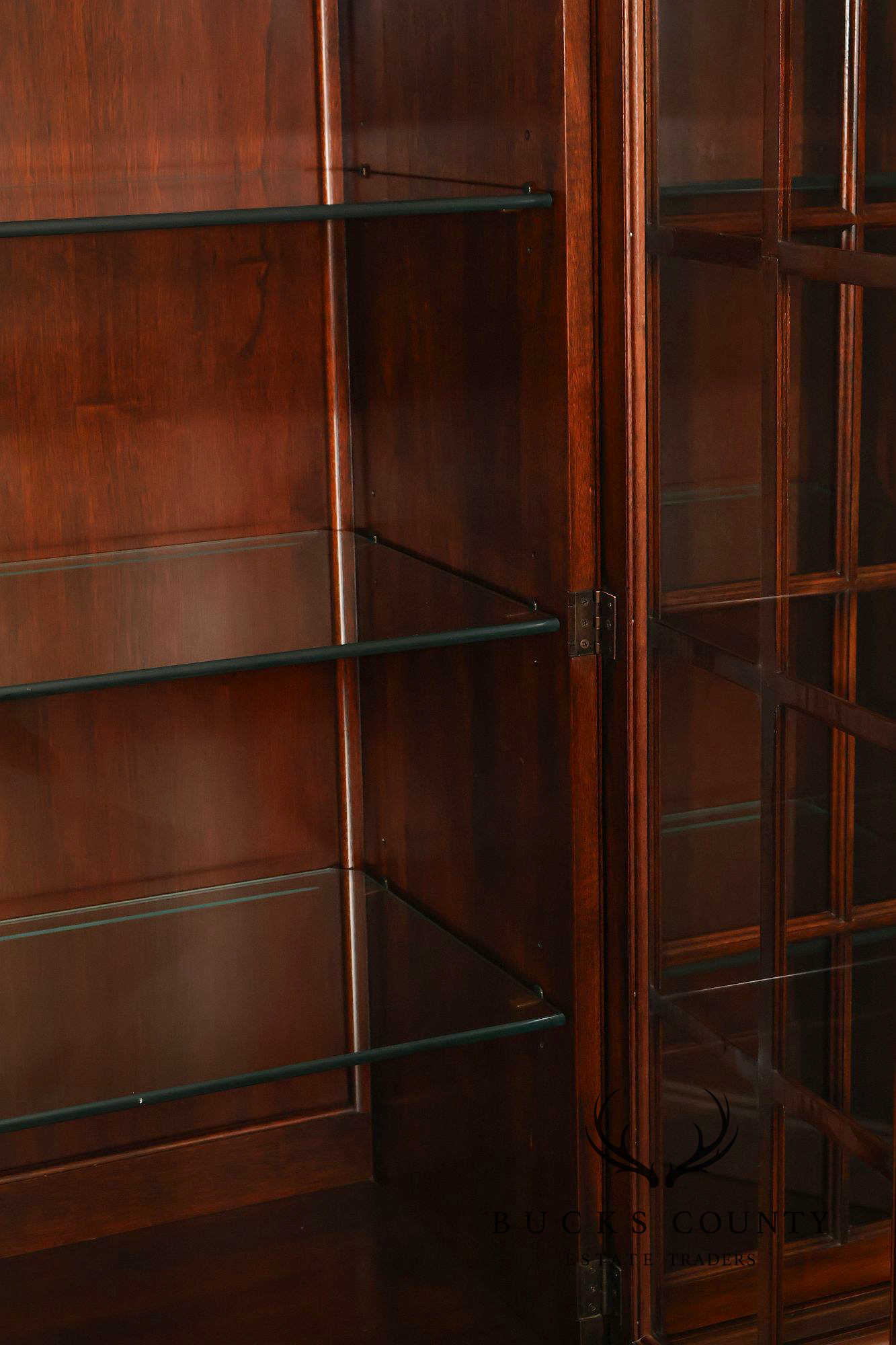 Pennsylvania House Chippendale Style Mahogany Breakfront China Cabinet