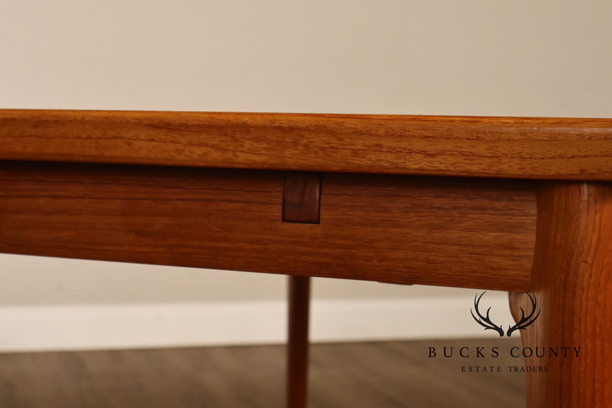 Danish Modern Teak Draw-Leaf Dining Table
