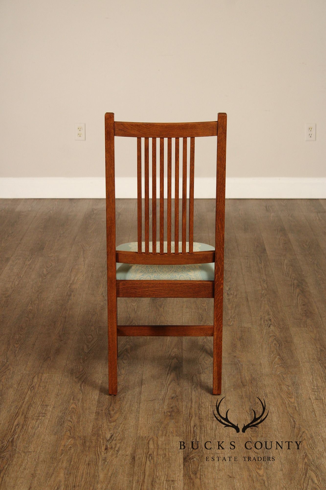 Stickley Mission Collection Set Of Eight Oak Dining Chairs