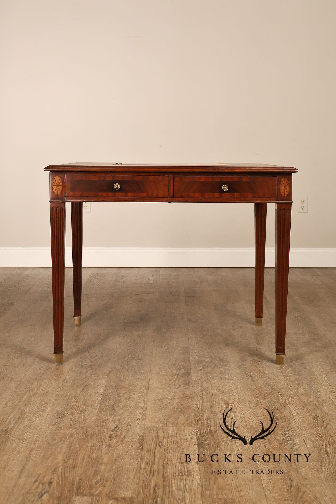Scarborough House Federal Style Inlaid Mahogany Square Game Table