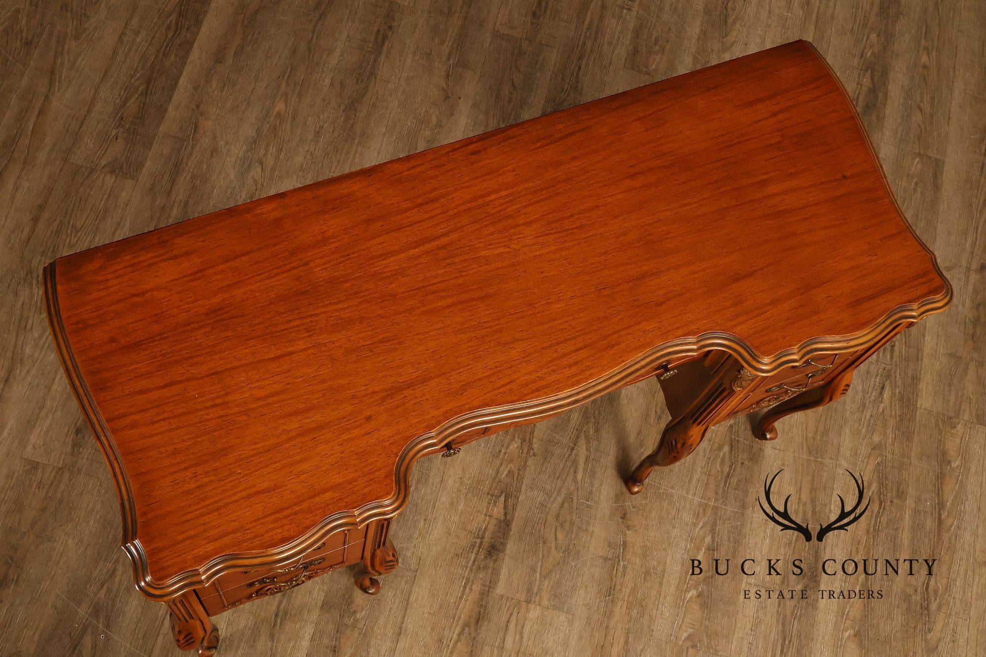1930's French Louis XV Style SatinwoodInlaid Writing Desk Vanity