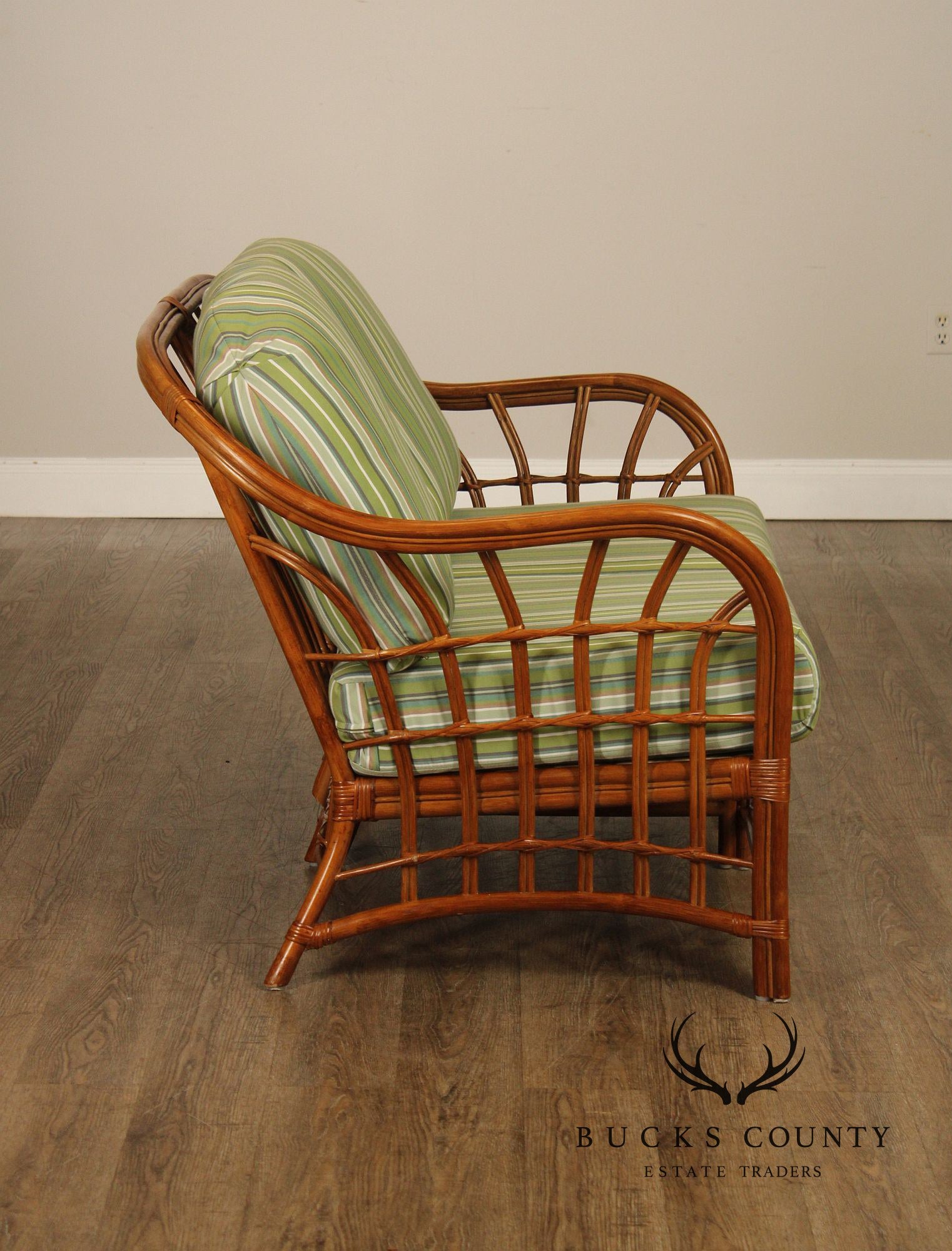 South Sea 'New Kauai' Rattan Loveseat With Sunbrella Cushions