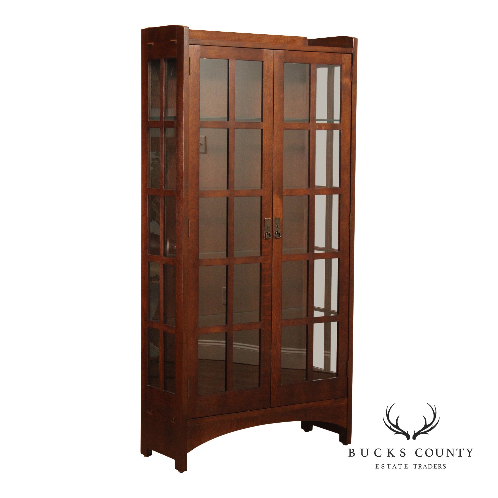 Stickley Mission Collection Oak Display Cabinet