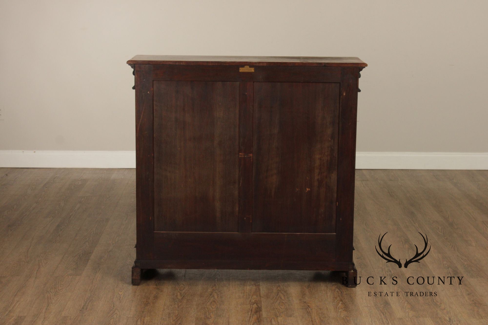 Kittinger Vintage 1930's Spanish Revival Style Walnut Bookcase Cabinet