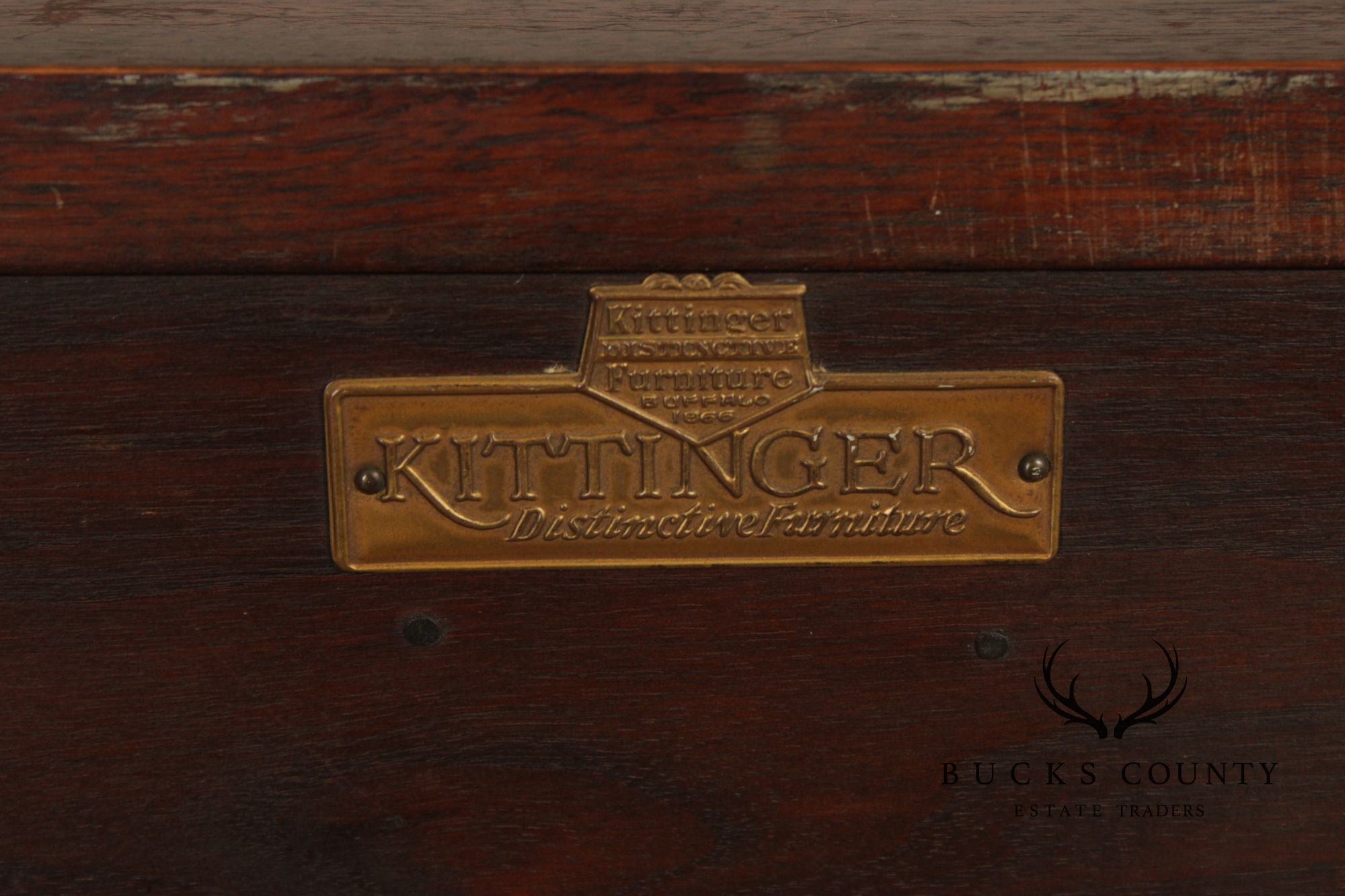 Kittinger Vintage 1930's Spanish Revival Style Walnut Bookcase Cabinet