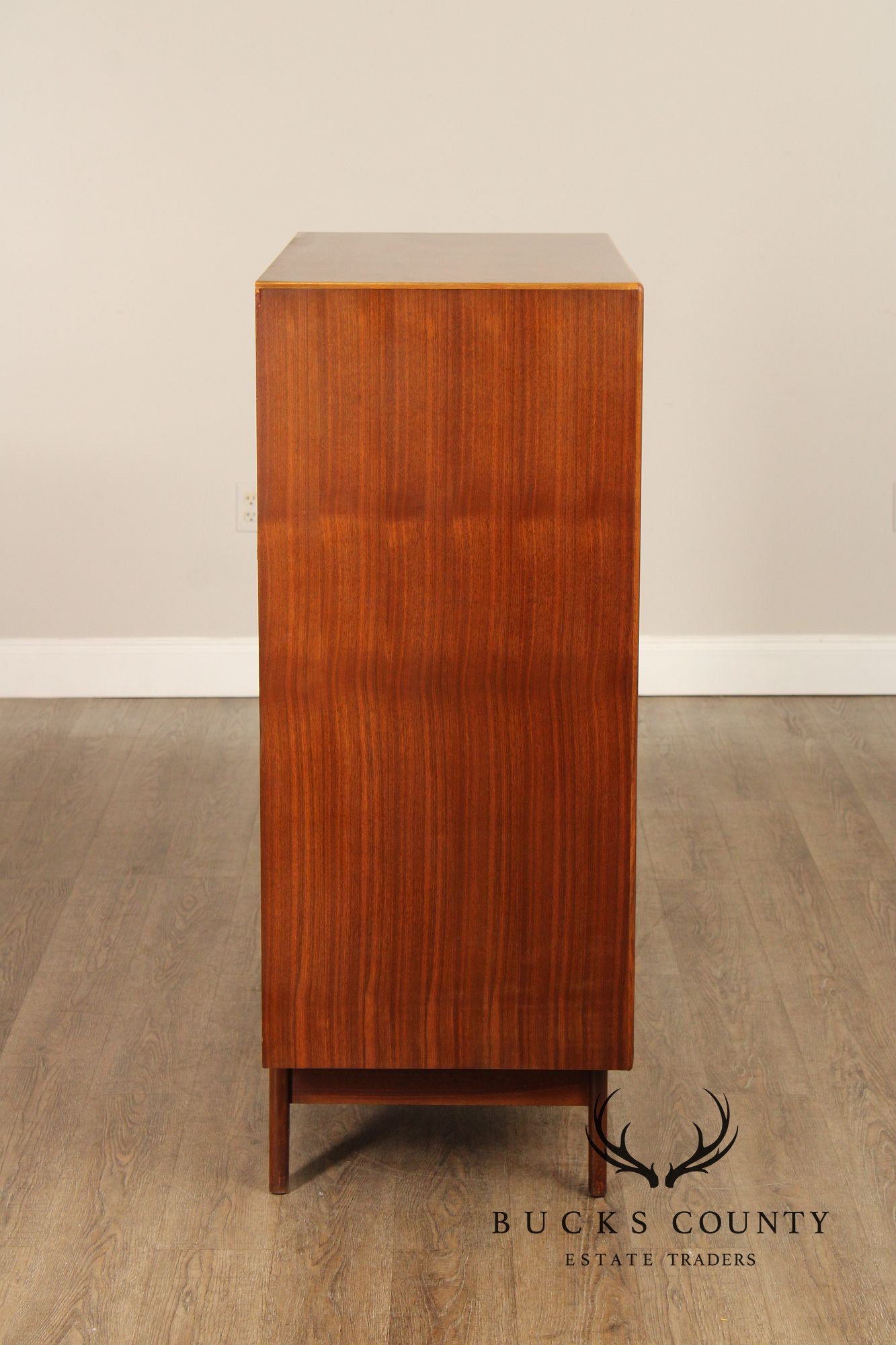 Lane Mid-Century Modern Walnut High Chest With Doors