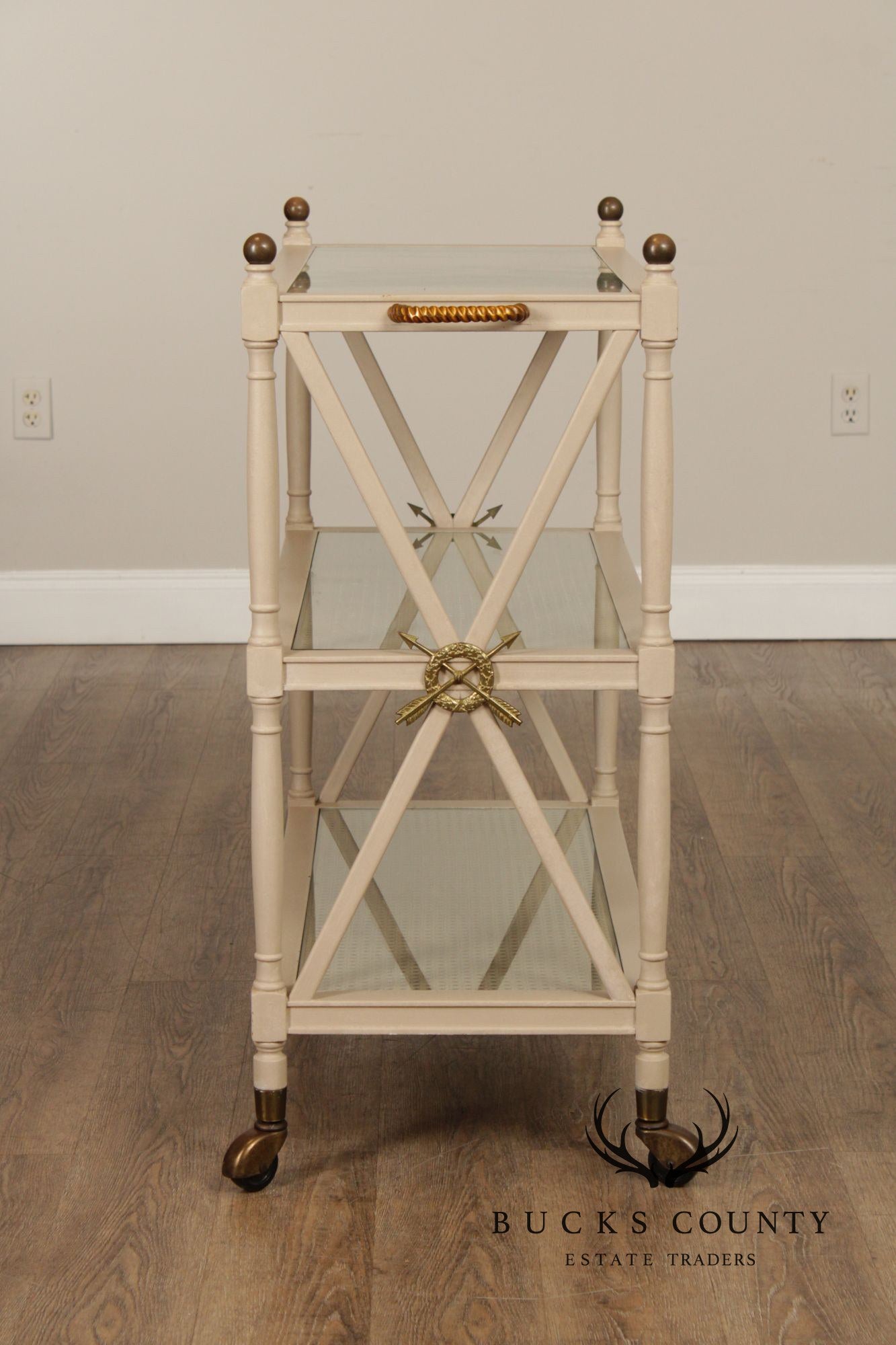 Regency Style Vintage Three Tier Serving Trolley