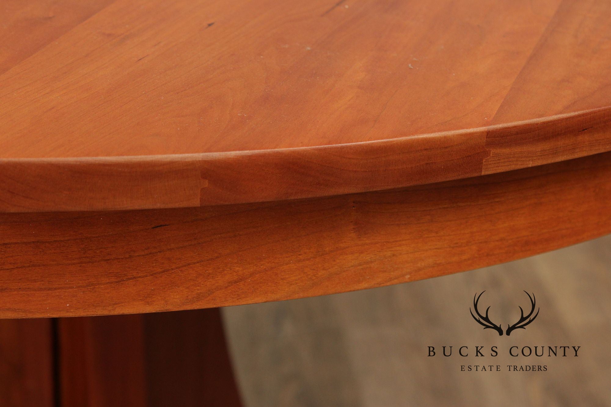 Stickley Mission Collection Round Cherry Expandable Dining Table