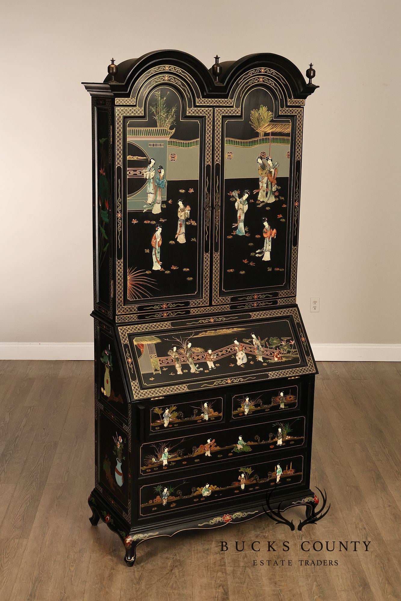 Chinoiserie Secretary Bookcase