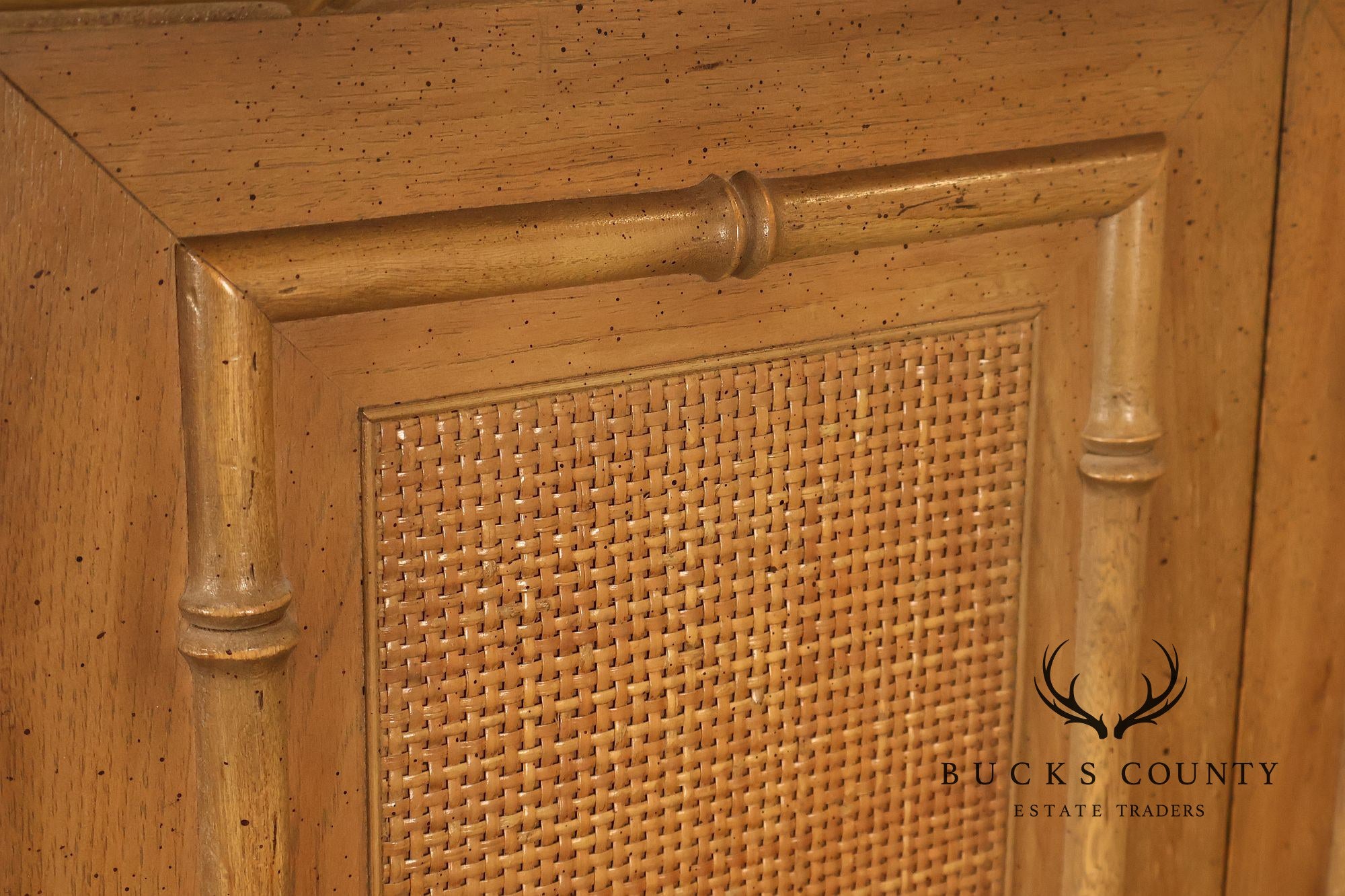 American Of Martinsville Faux Bamboo Tall Gentleman's Chest Armoire