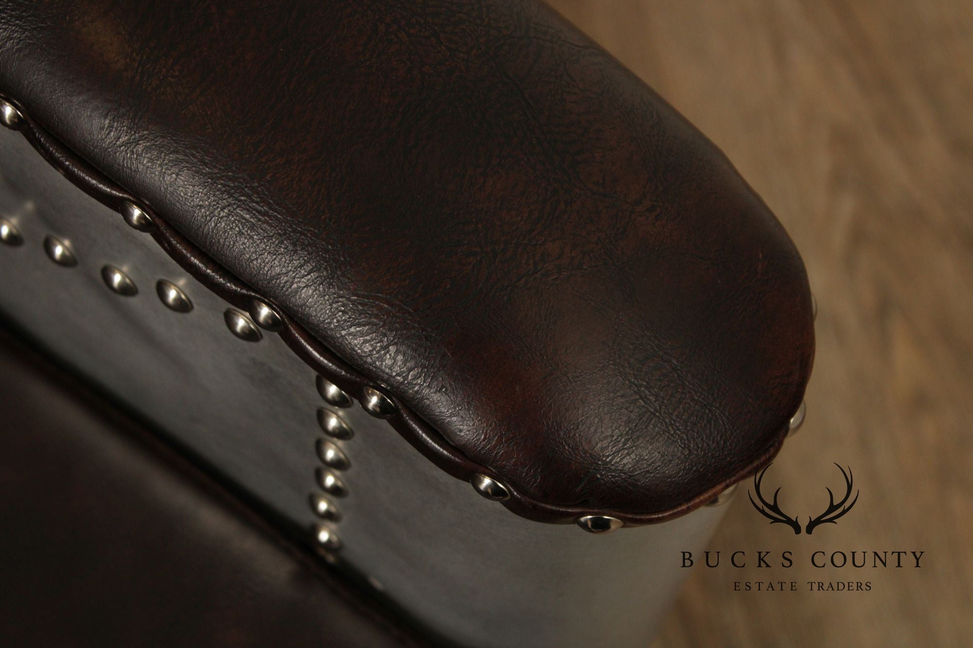 Aviator Style Leather Sofa