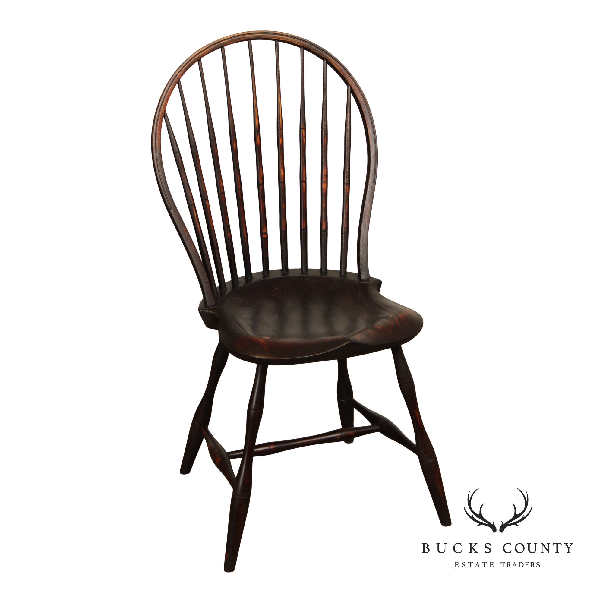 D.R. Dimes Distress Painted Windsor Side Chair