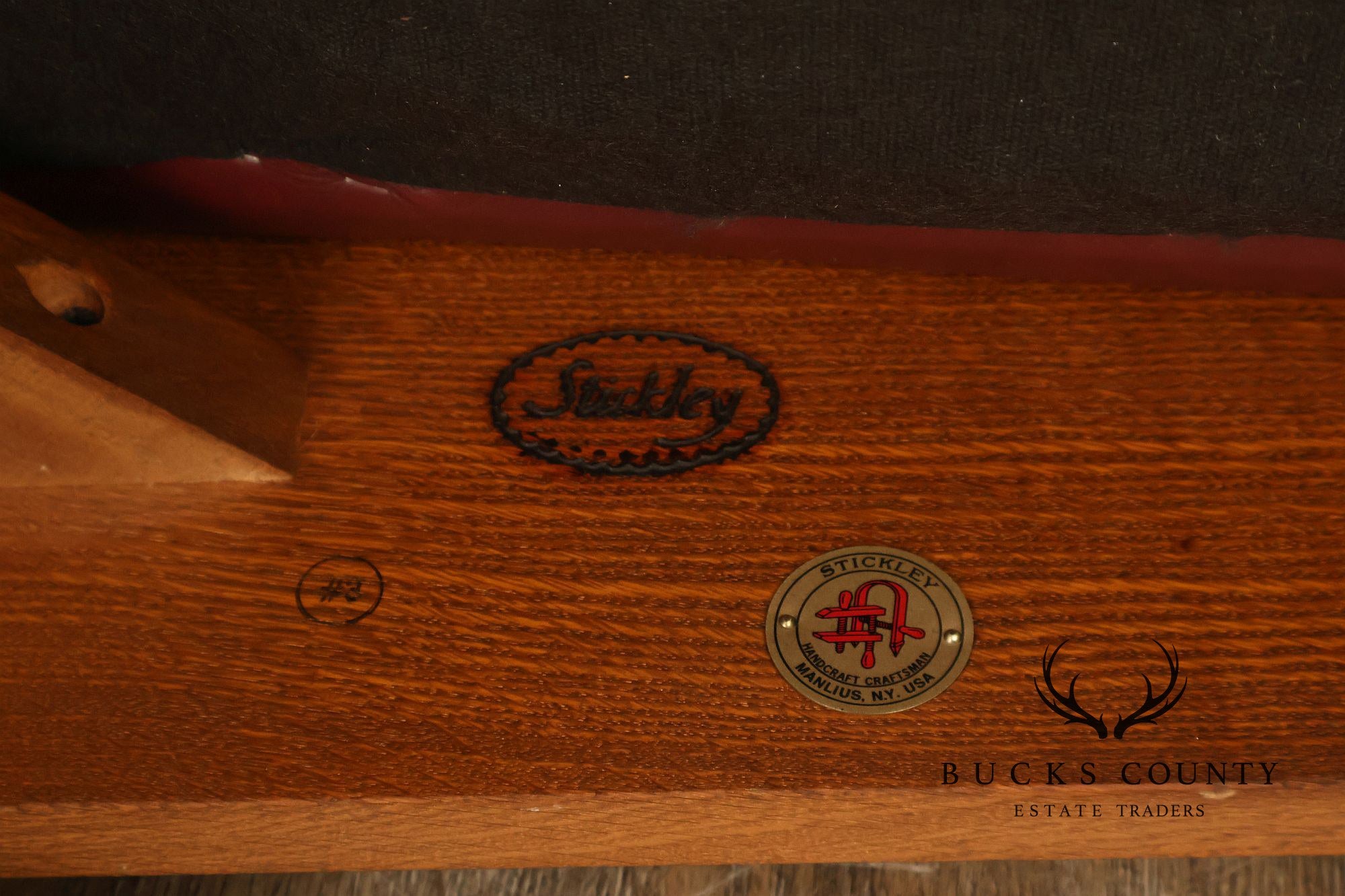 Stickley Mission Collection Oak And Leather Bow Arm Morris Chair