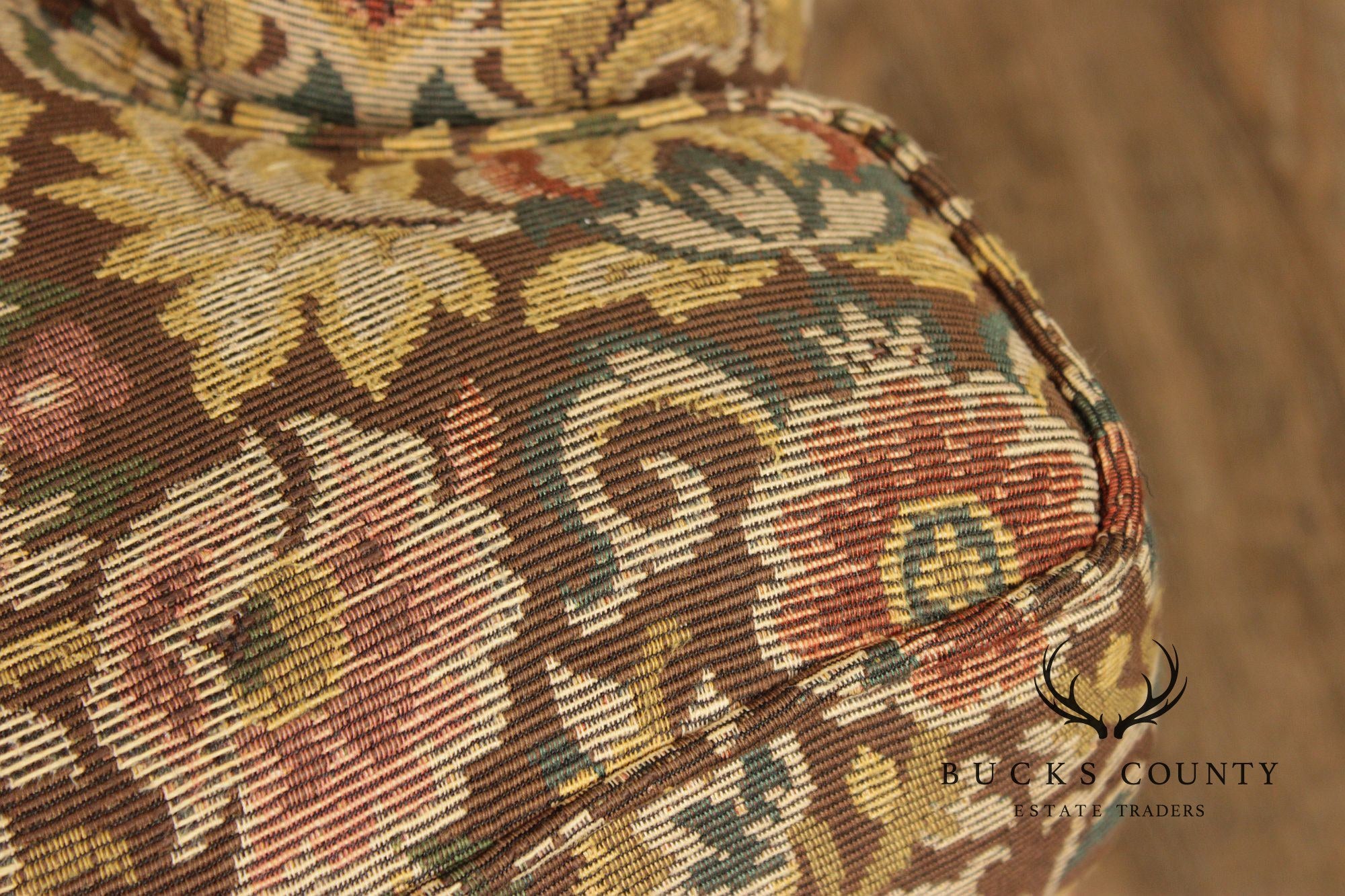 TRS Furniture Traditional Floral Upholstered Club Chair And Ottoman