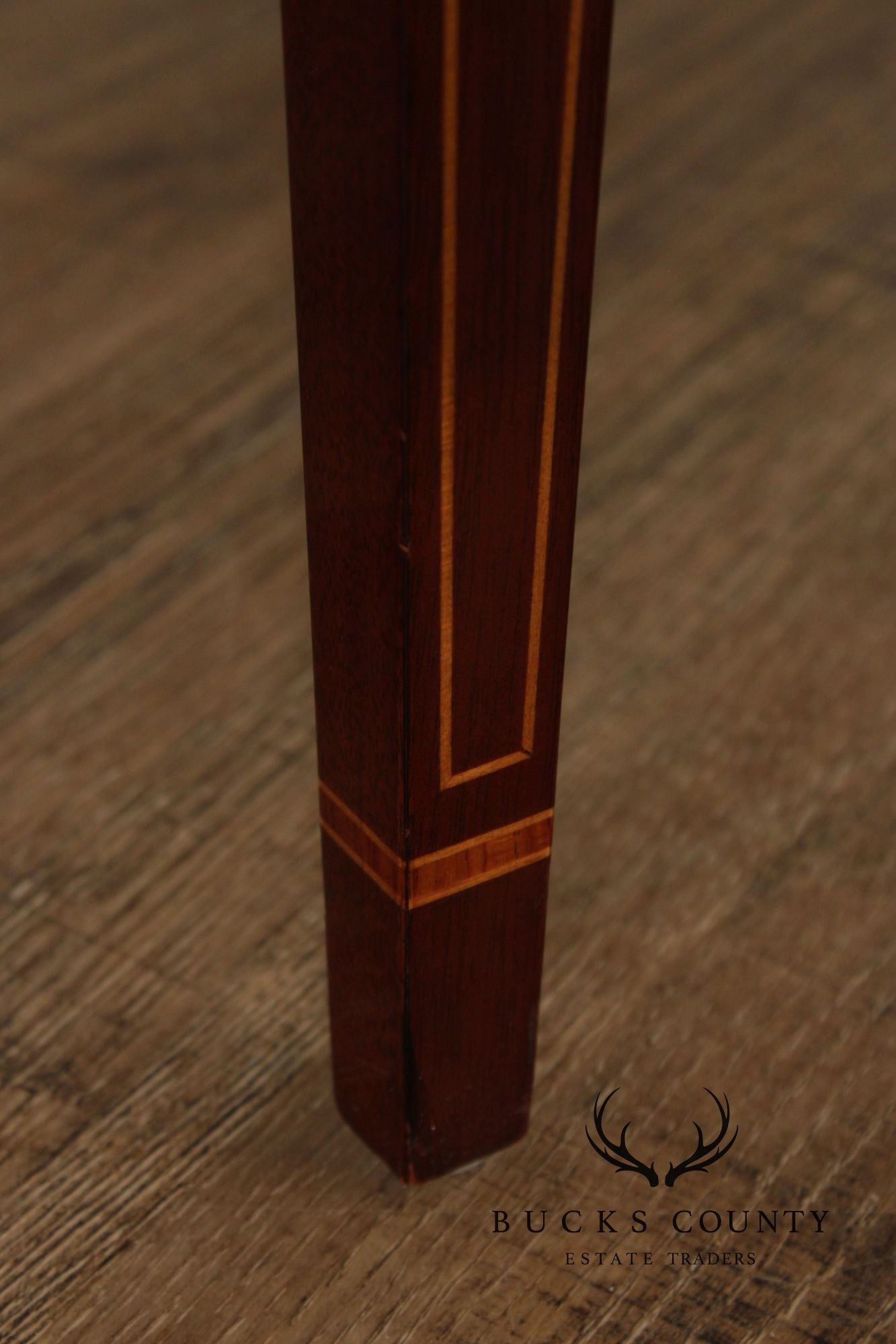 Kindel Federal Style Inlaid Mahogany Drop Leaf Pembroke Side Table