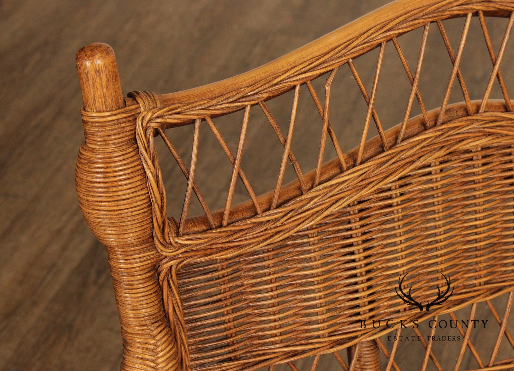 Braxton Culler Rattan and Wicker Loveseat
