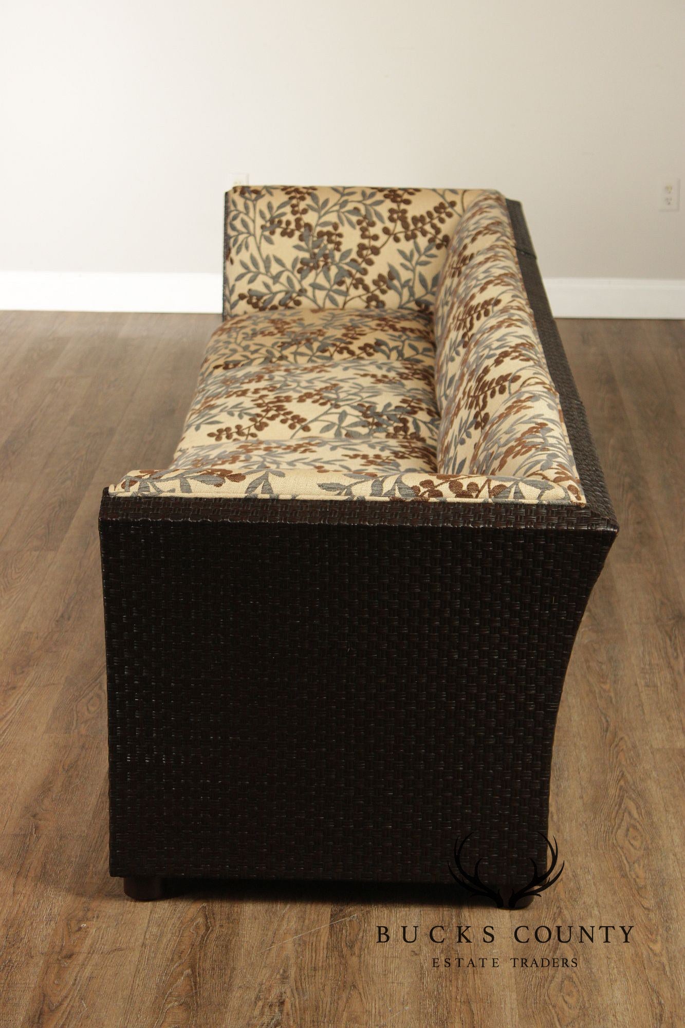 Orlando Diaz-Azcuy For McGuire Cambay Woven Wicker4 Part Sectional Sofa