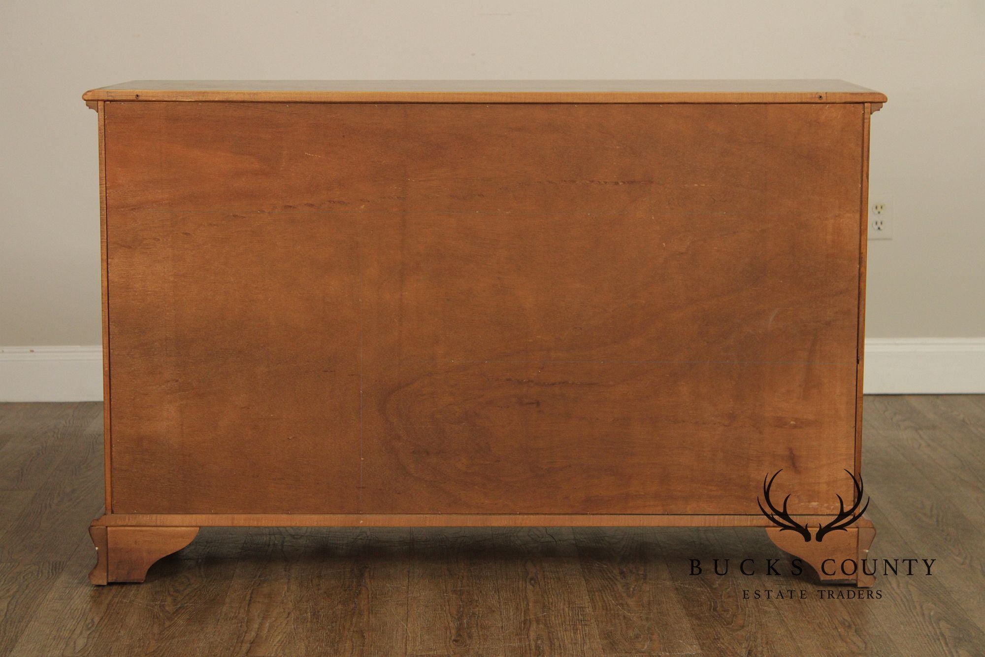 Solid Maple Colonial Revival Style Vintage Sideboard Buffet