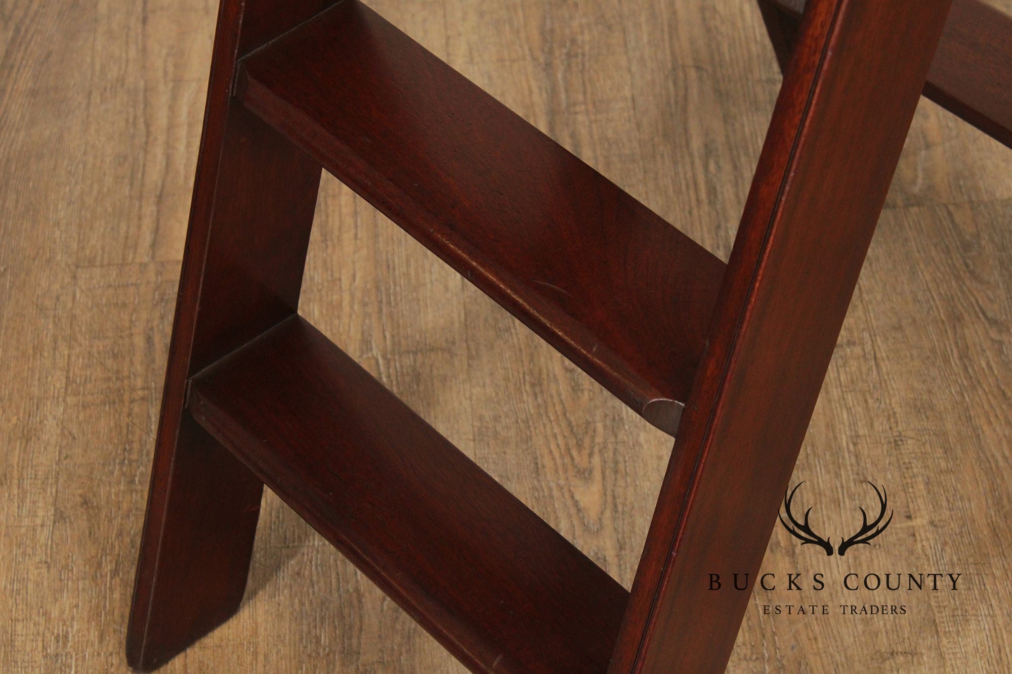 English Mahogany Library Ladder