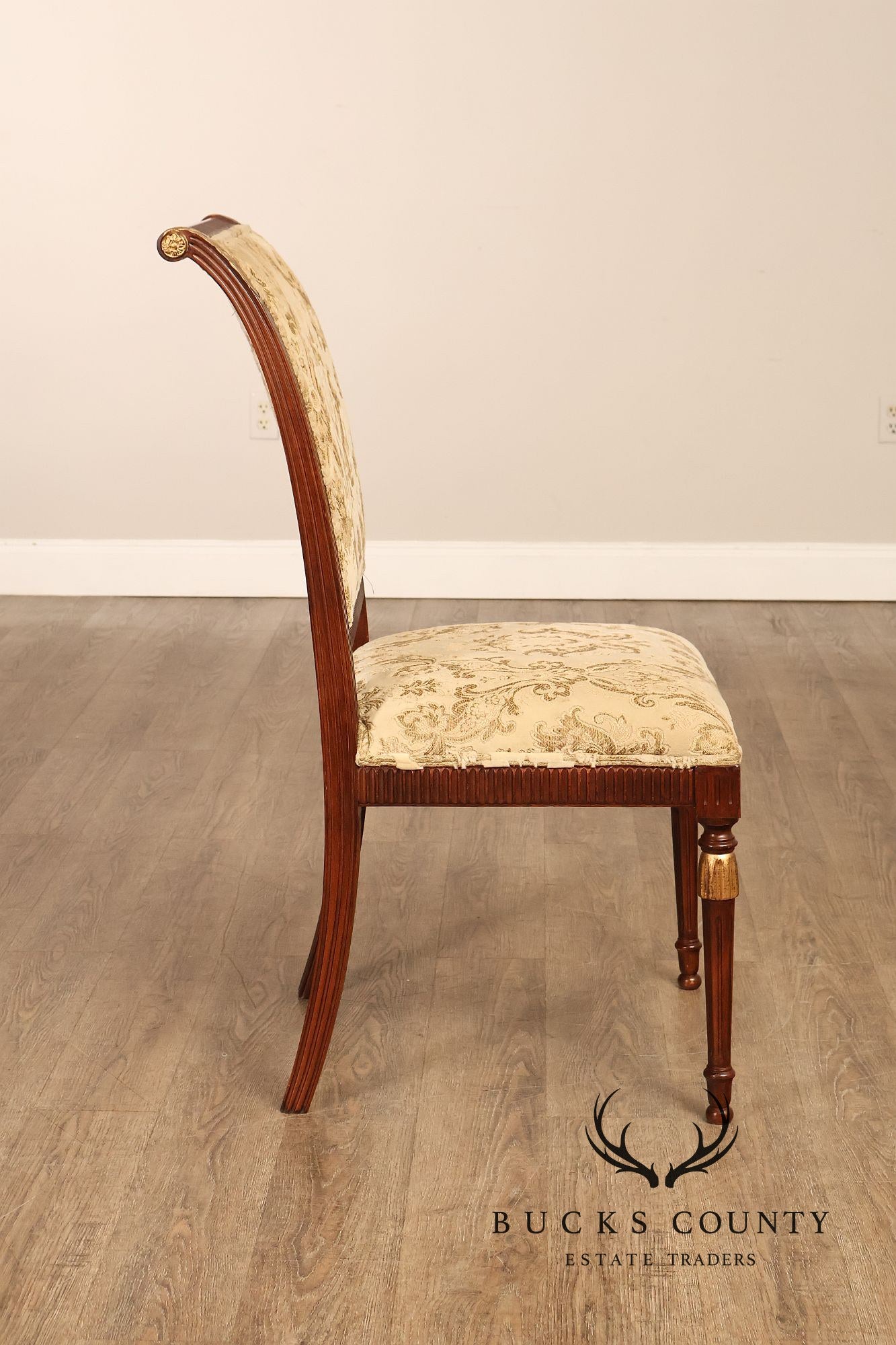 Sigla Furniture Louis XVI Style Set Of Eight Upholstered Dining Chairs