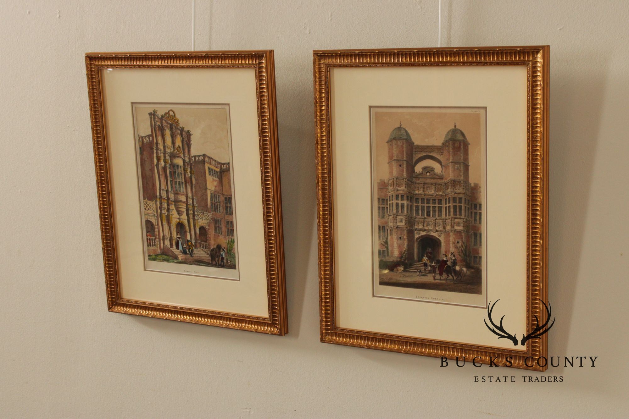 Joseph Nash Pair of Lithographs, 'Bramshill Hants' & 'Brereton, Cheshire'