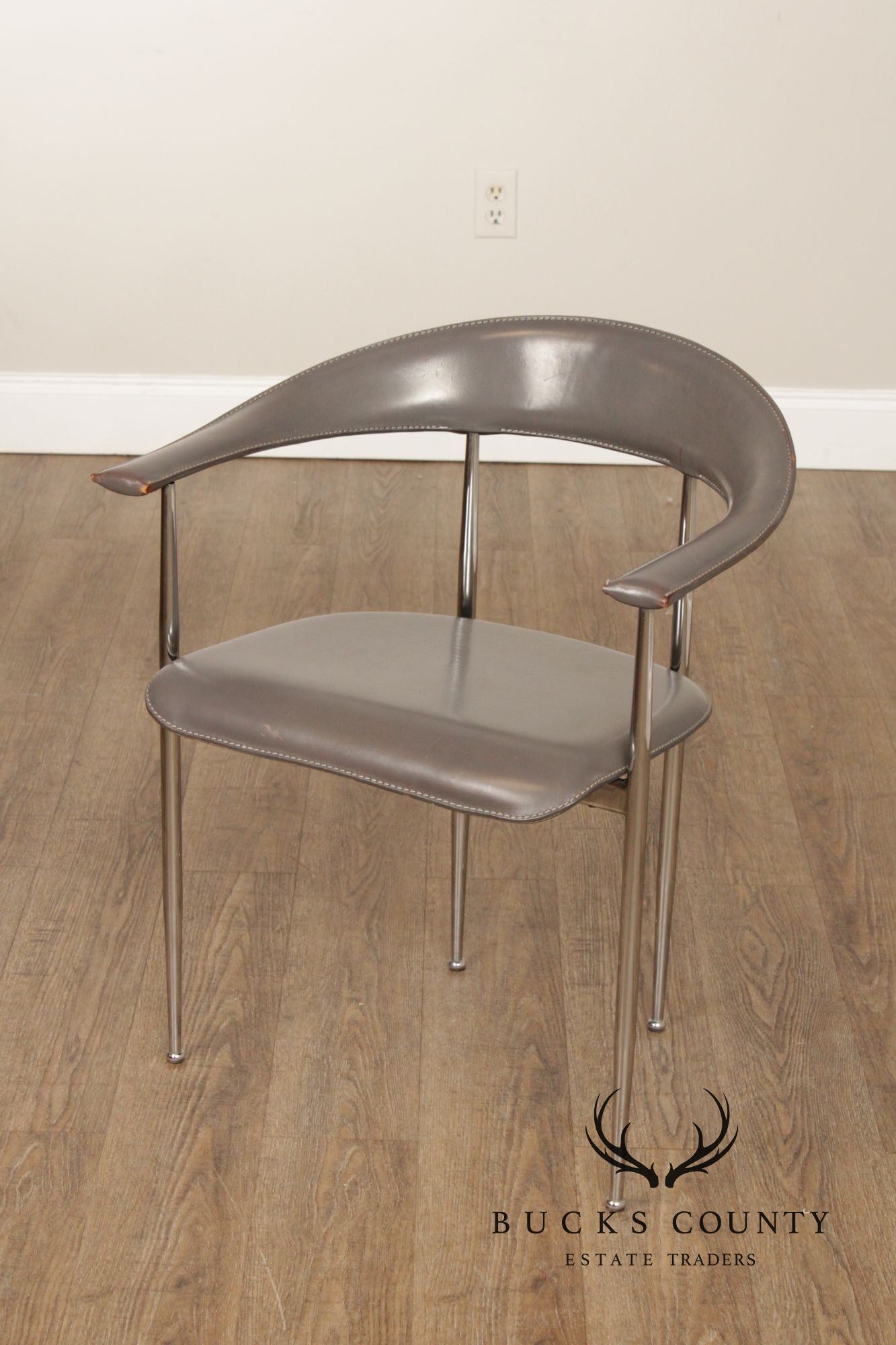 Fasem Italian Modern Pair of 'P40' Armchairs